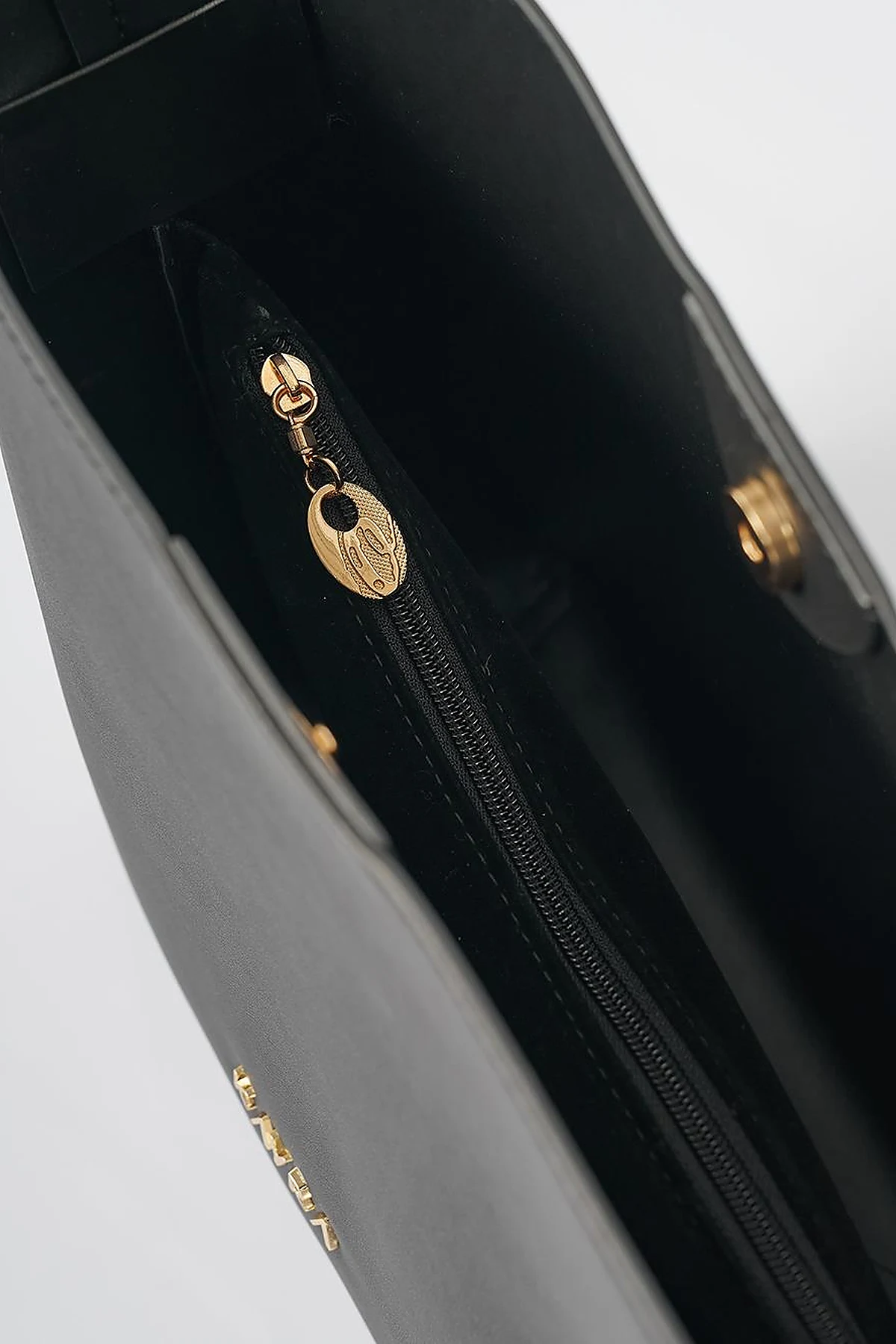 Bag with Metal Buckle Detail - Black