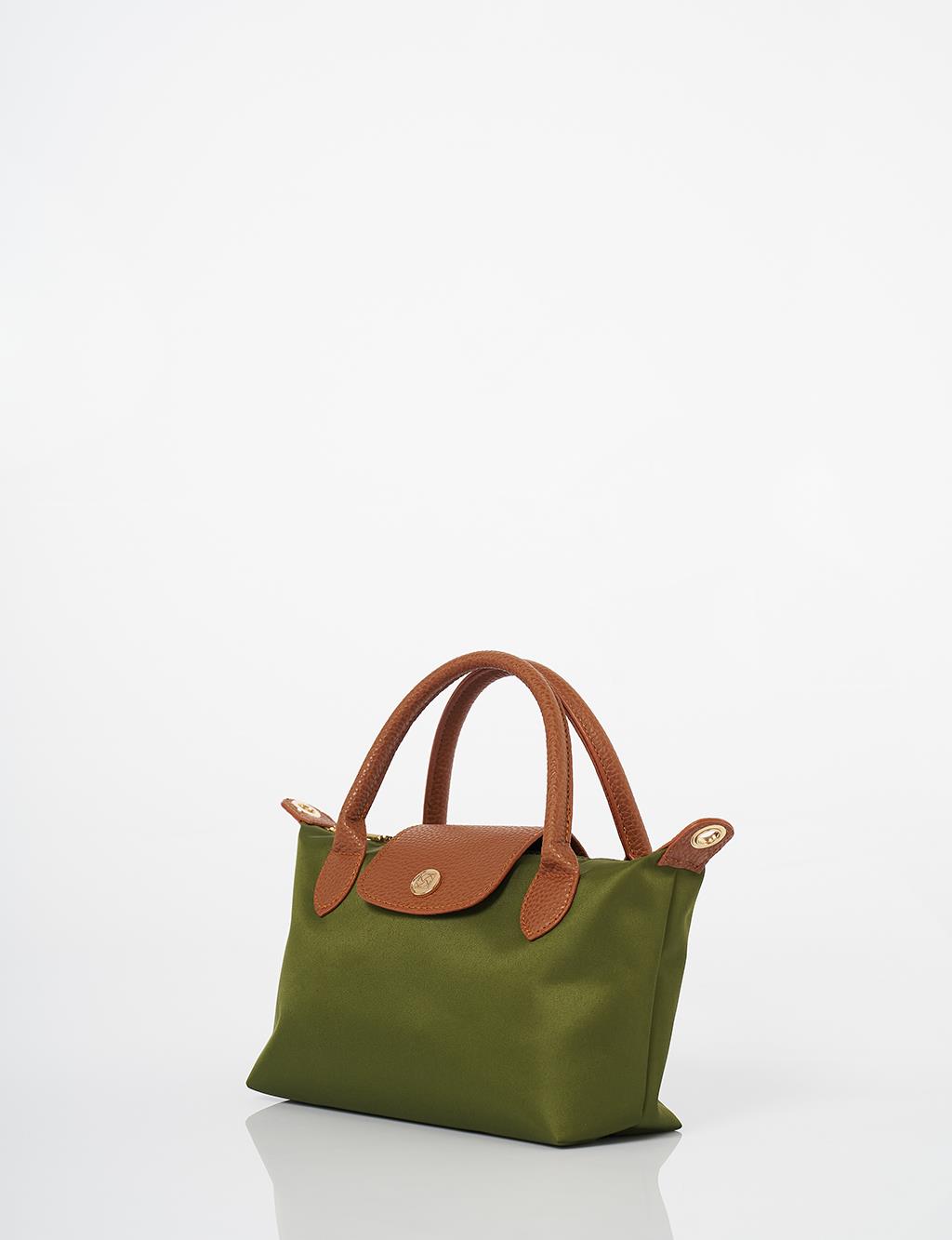 Large Fabric Shopper Bag Khaki