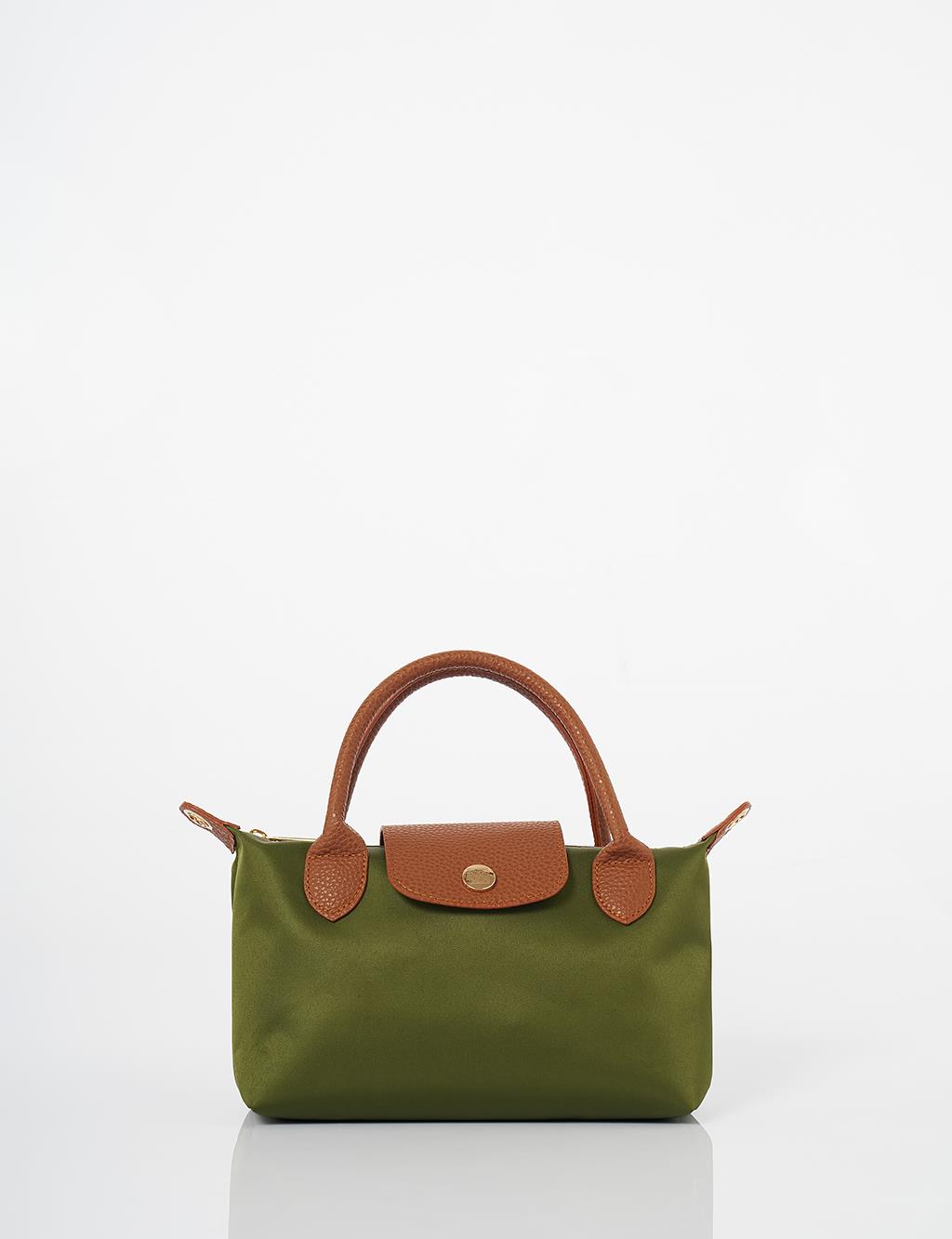 Large Fabric Shopper Bag Khaki