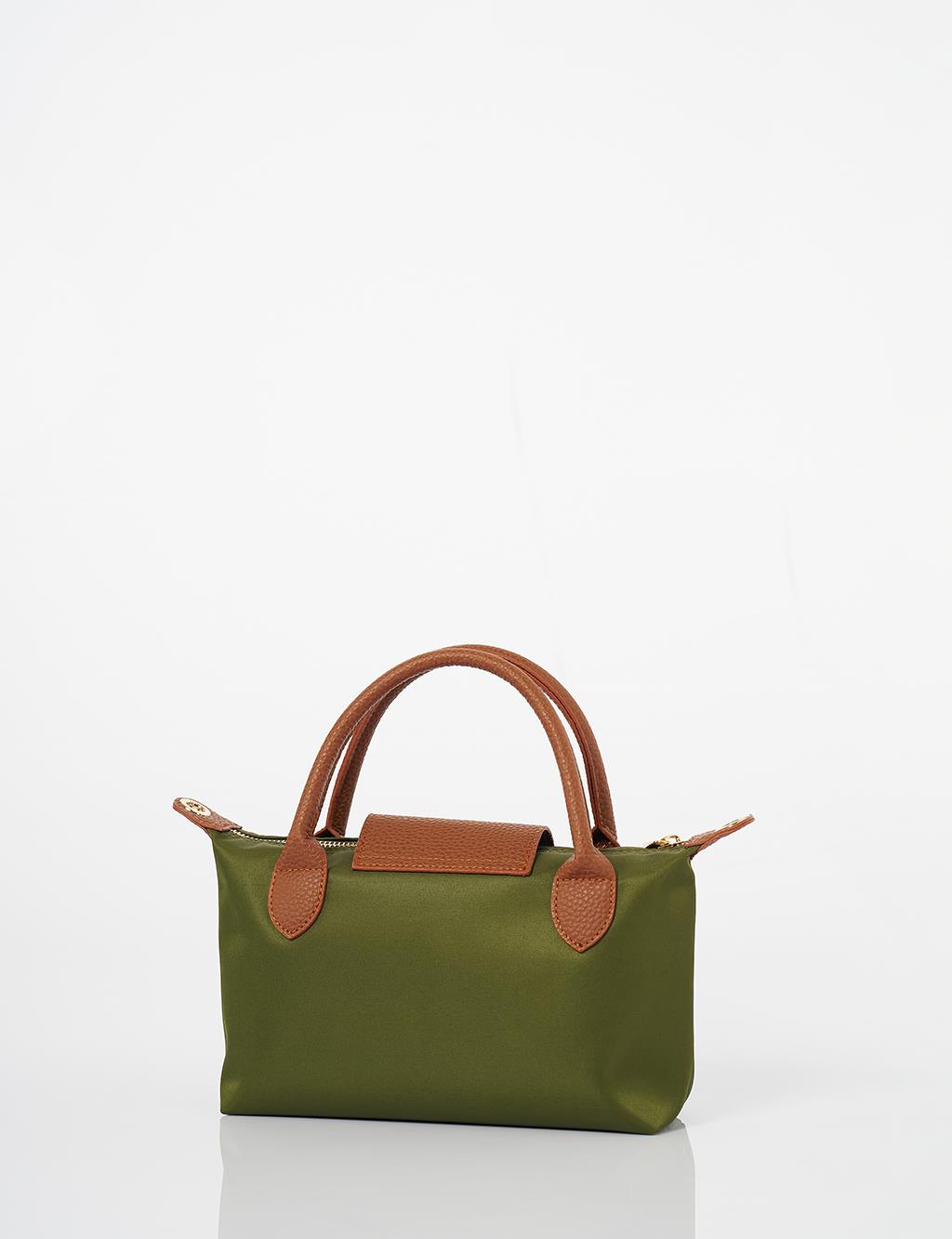 Large Fabric Shopper Bag Khaki