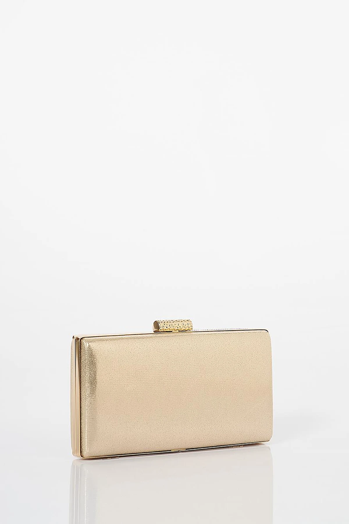  Chain-Strap Clutch Bag in Gold