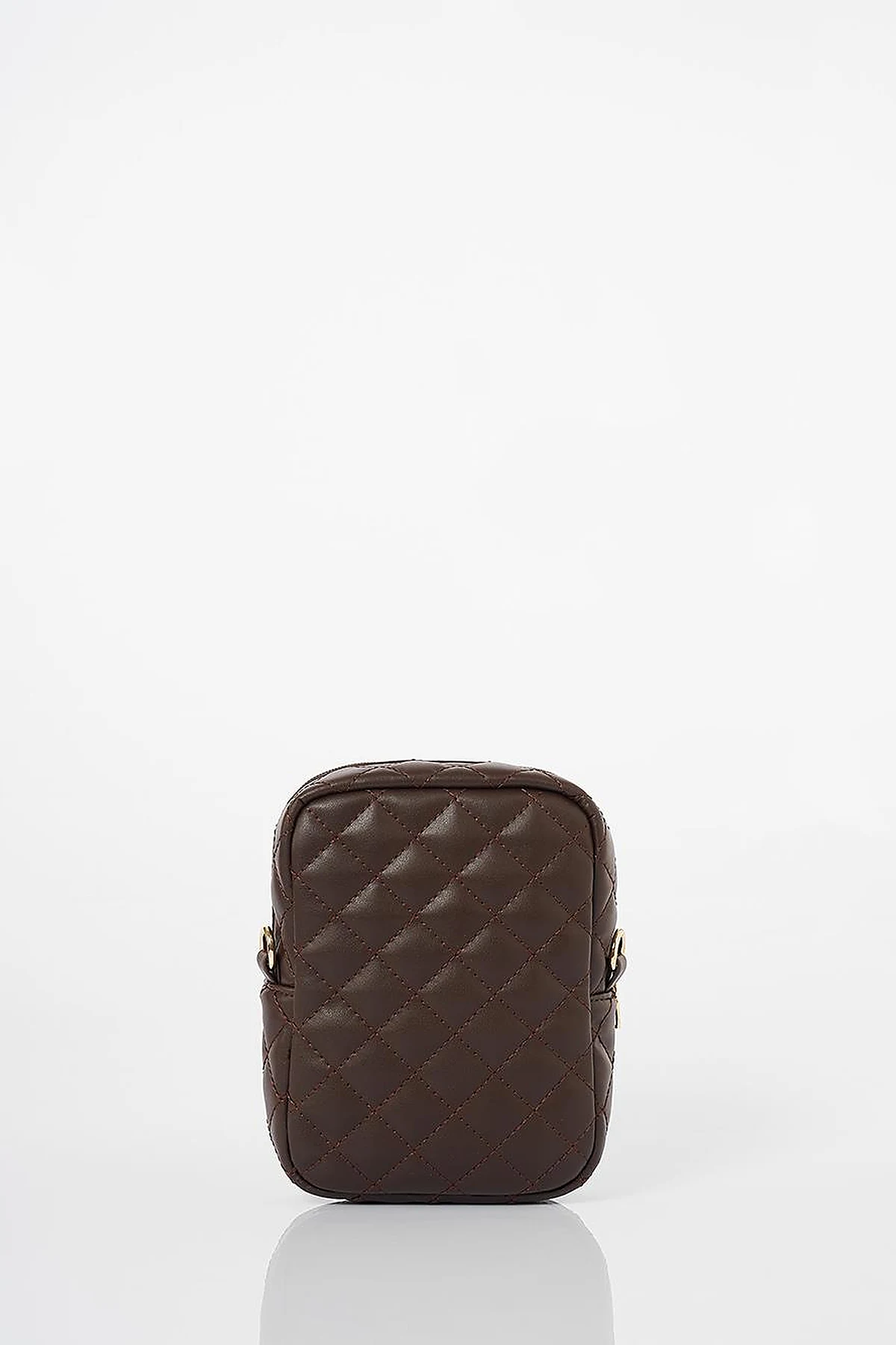 Quilted Wallet Bag in Bitter Brown