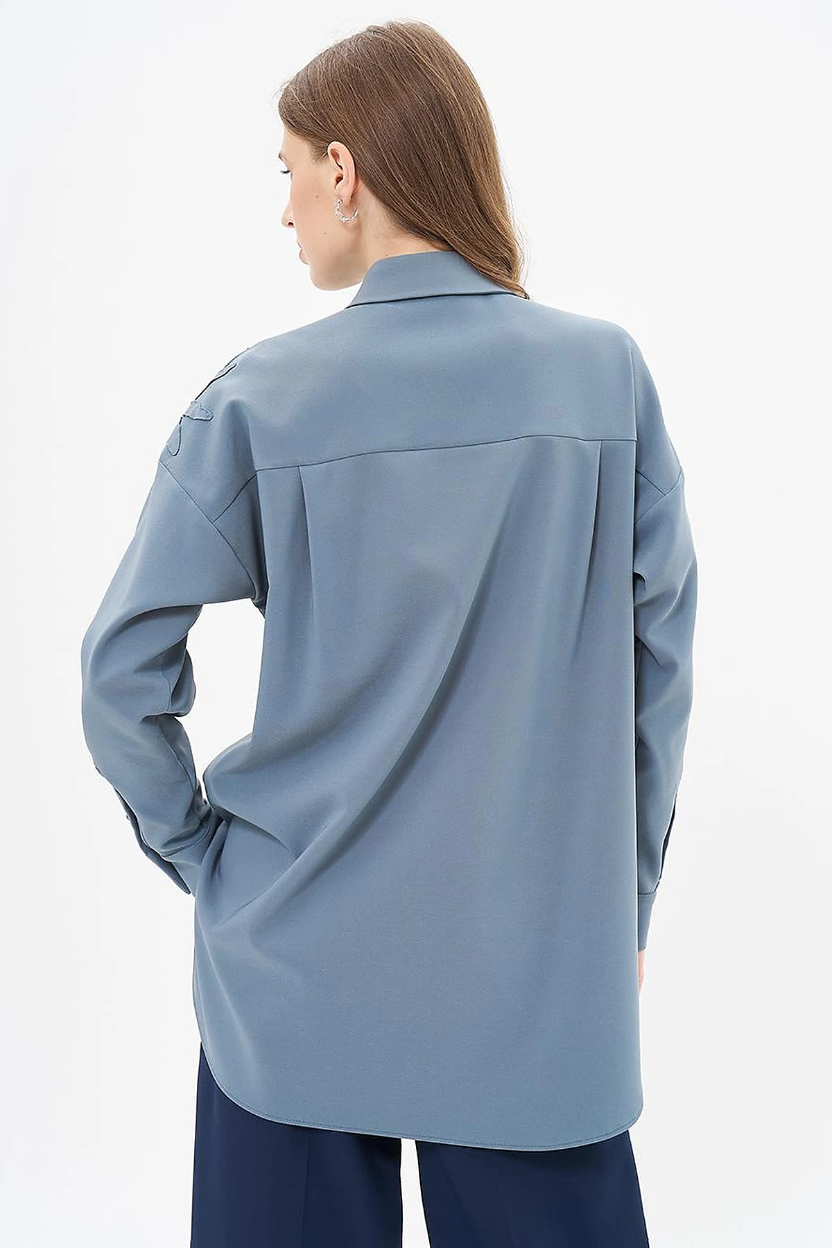 Embroidery Appliqued Shirt Collar Tunic Nephti