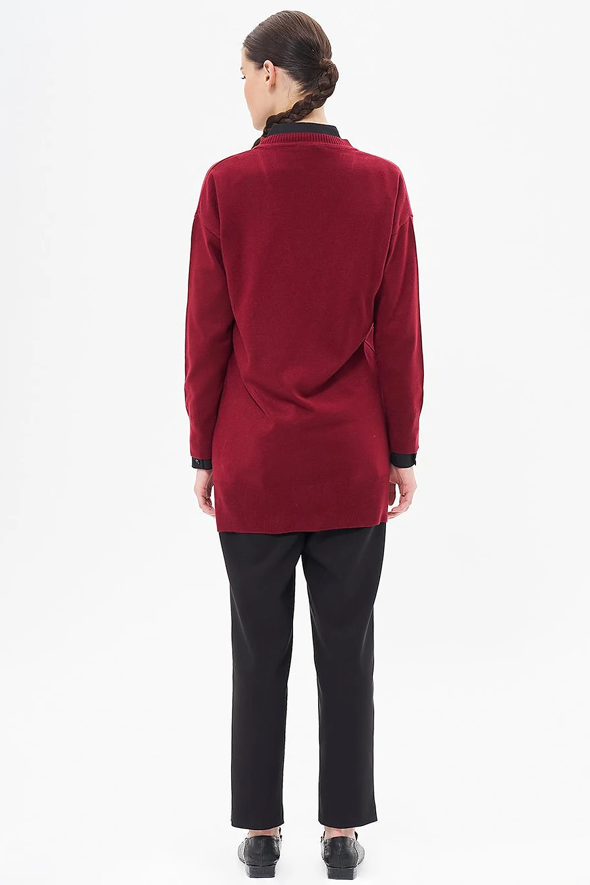 Basic Knitwear Cardigan Claret Red