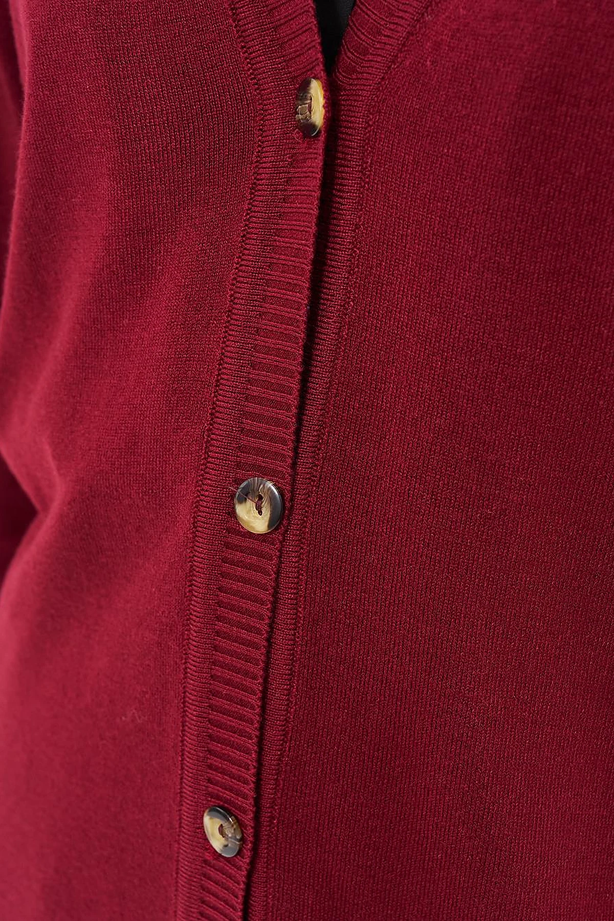 Basic Knitwear Cardigan Claret Red