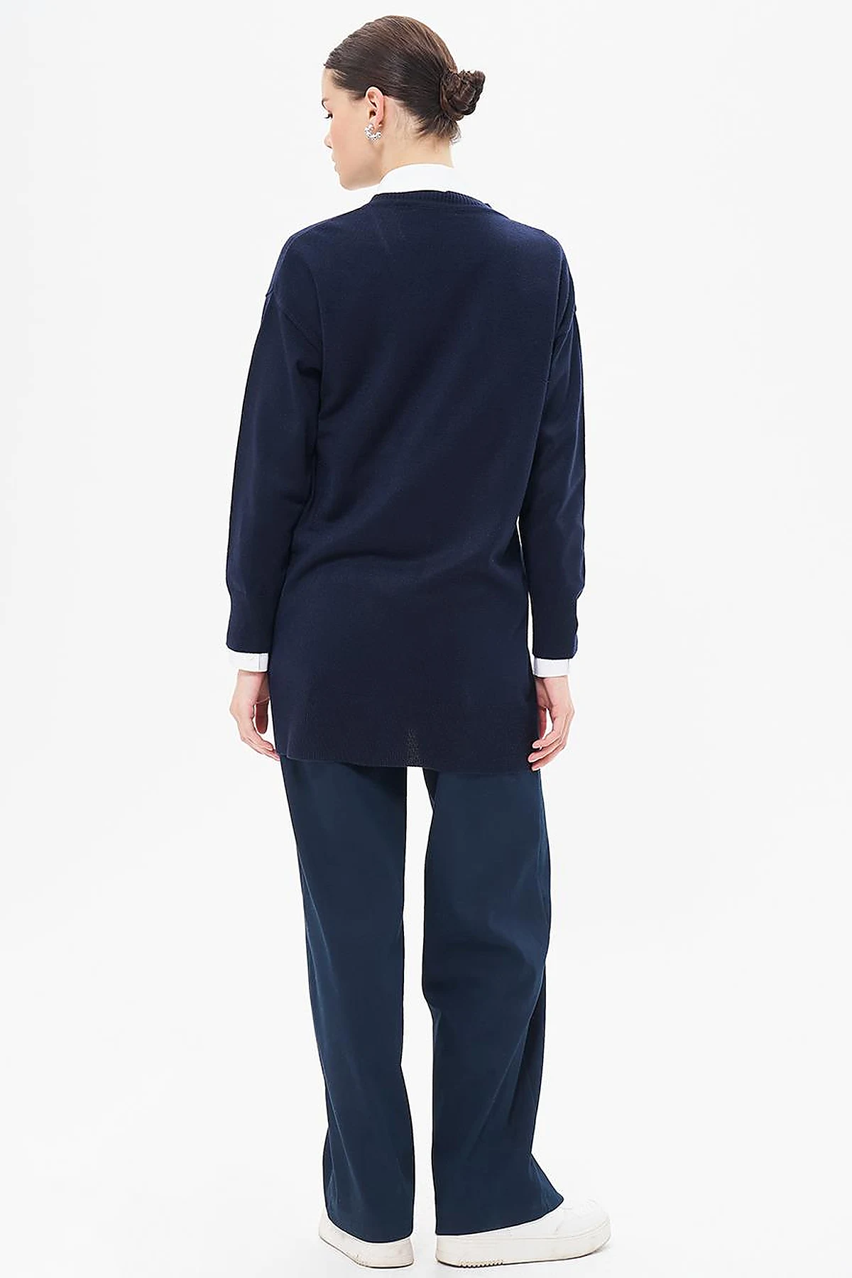 Basic Knitwear Cardigan Navy Blue