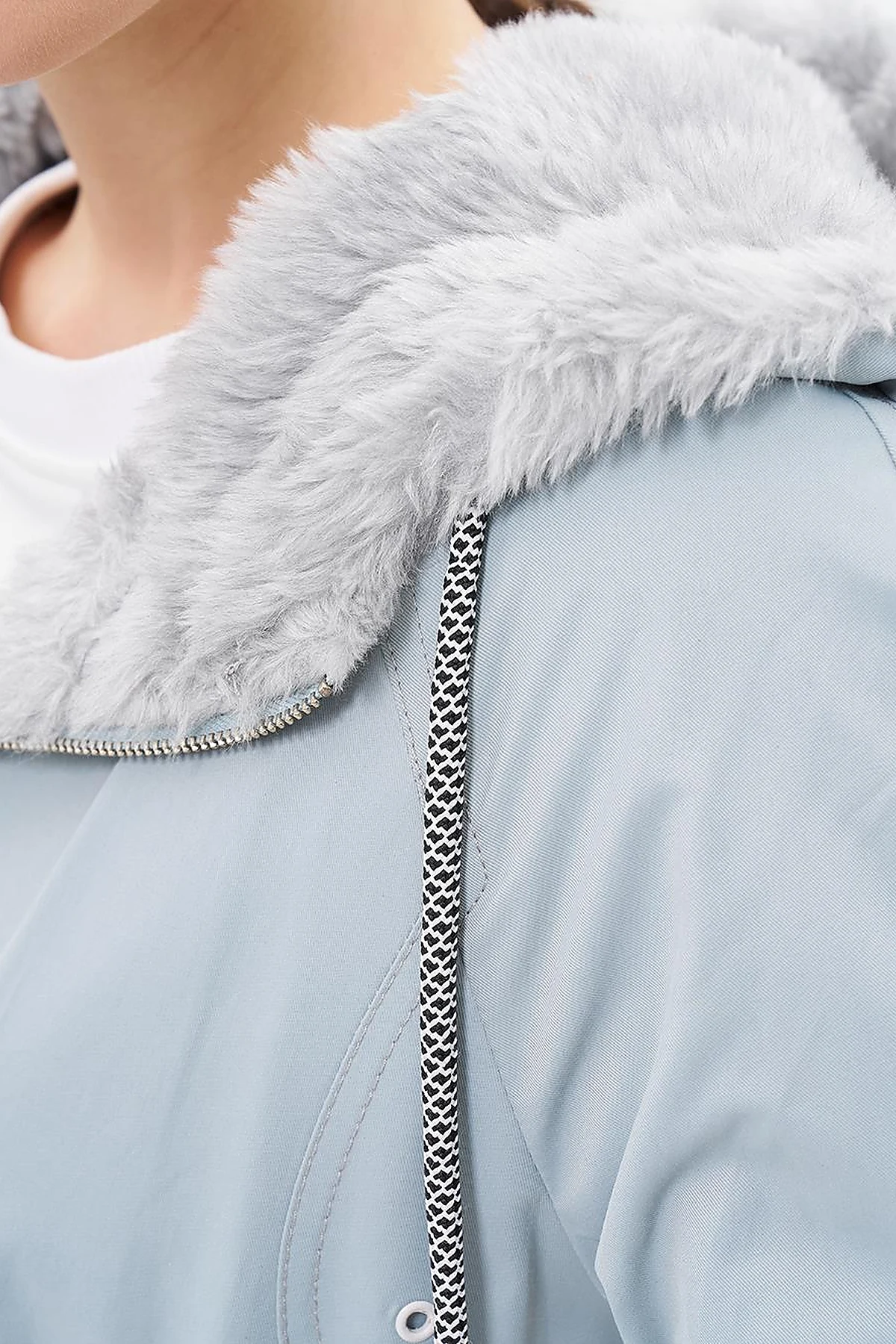 Waist Adjustable Hood Detailed Anorak Coat Mint
