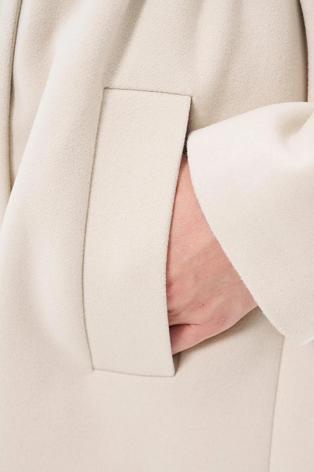 Men's Collar Buckle Wool Coat Stone