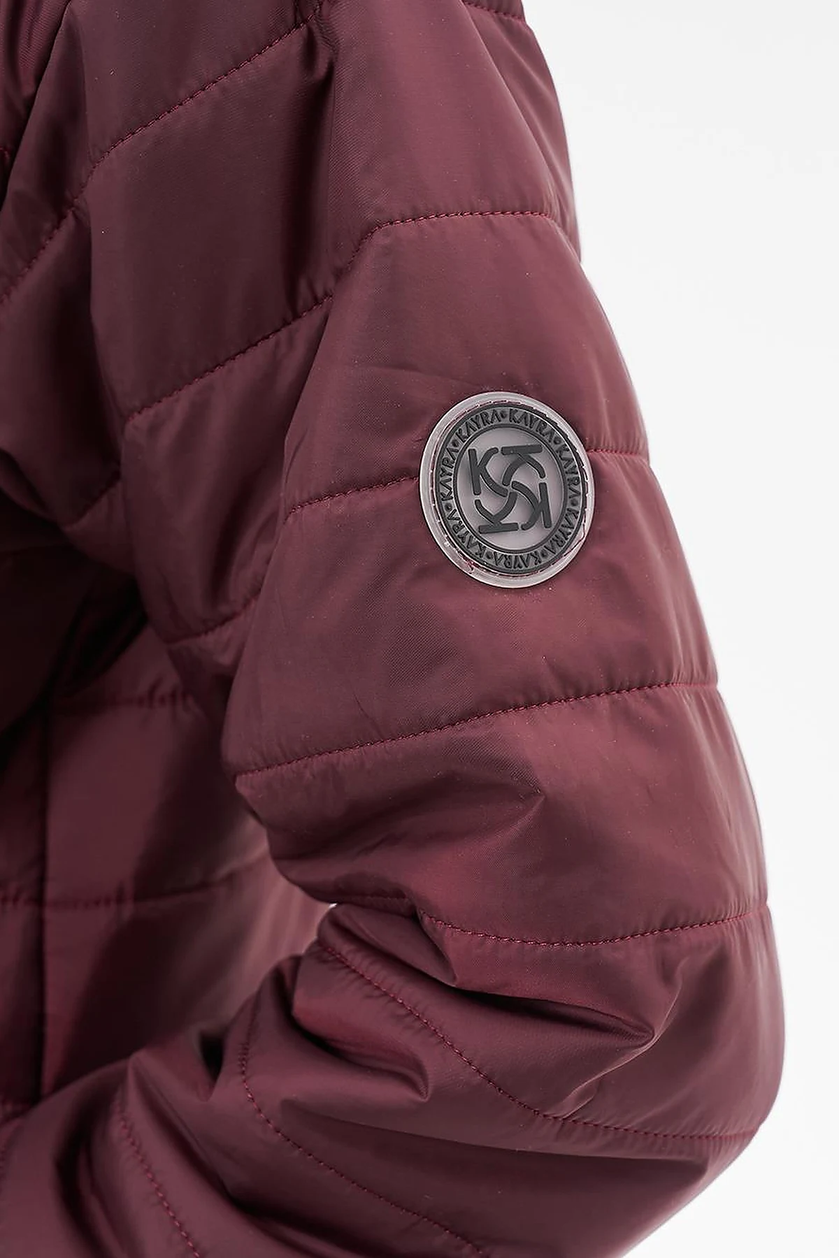 High Collar Hooded Anorak Coat Plum