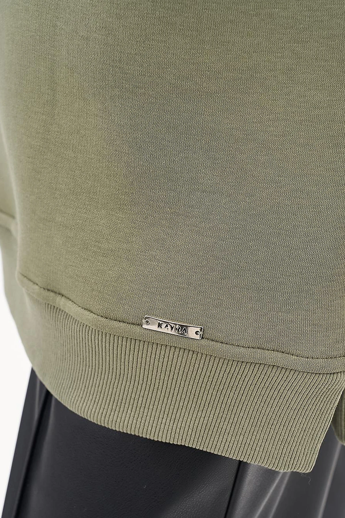 Crew Neck 3 Thread Sweatshirt Khaki