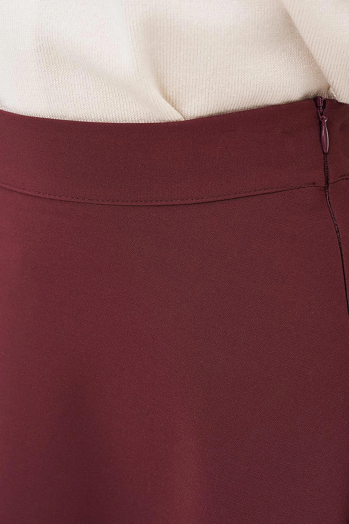 Basic Flared Skirt Burgundy