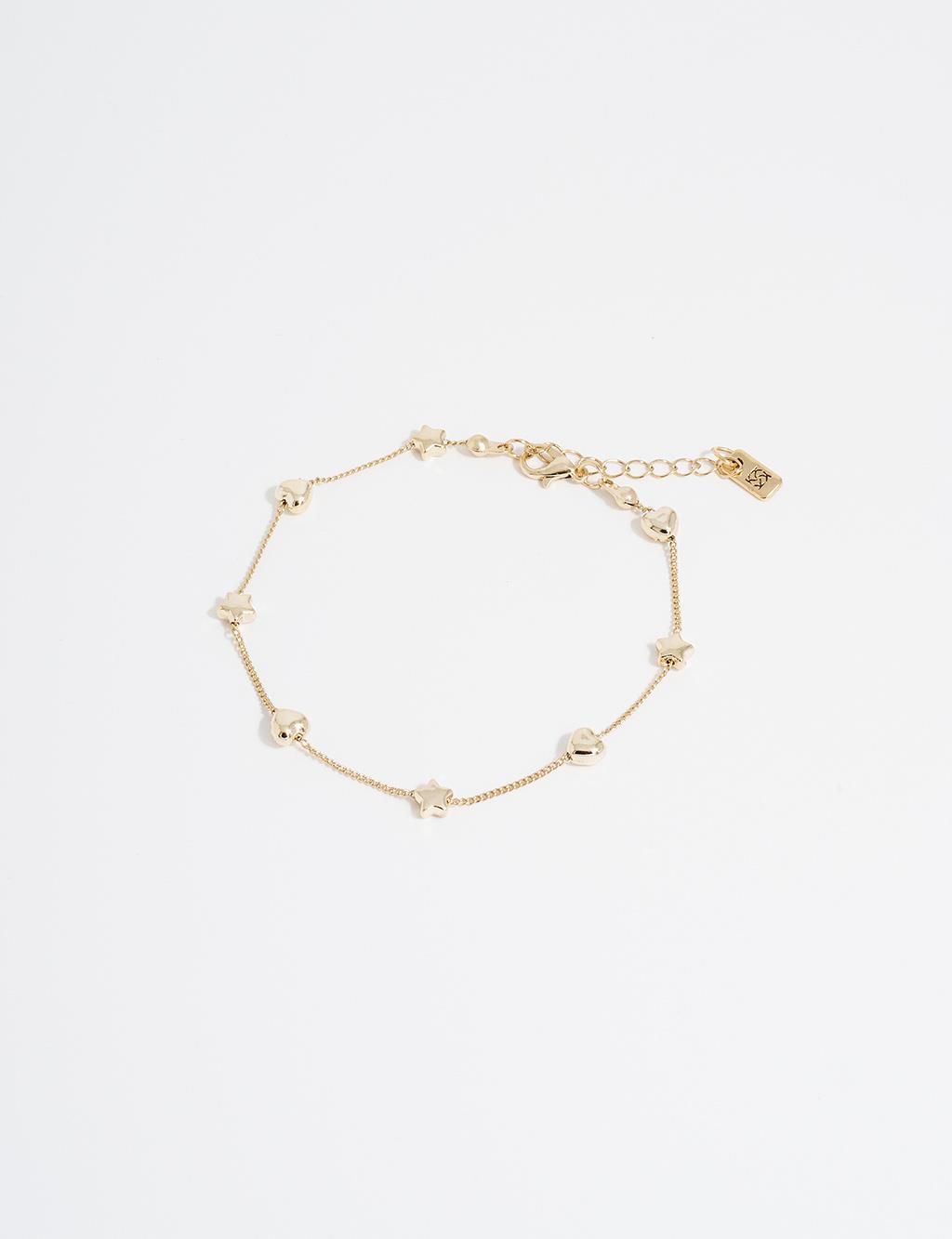 Minimal Figürlü Halhal Gold