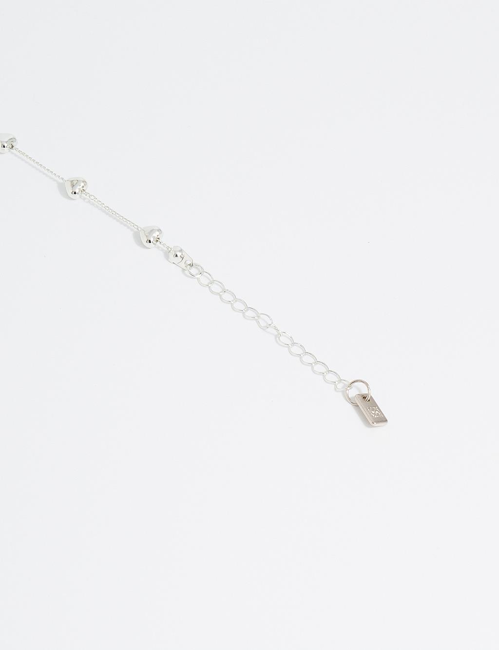 Minimal Figürlü Halhal Gümüş 