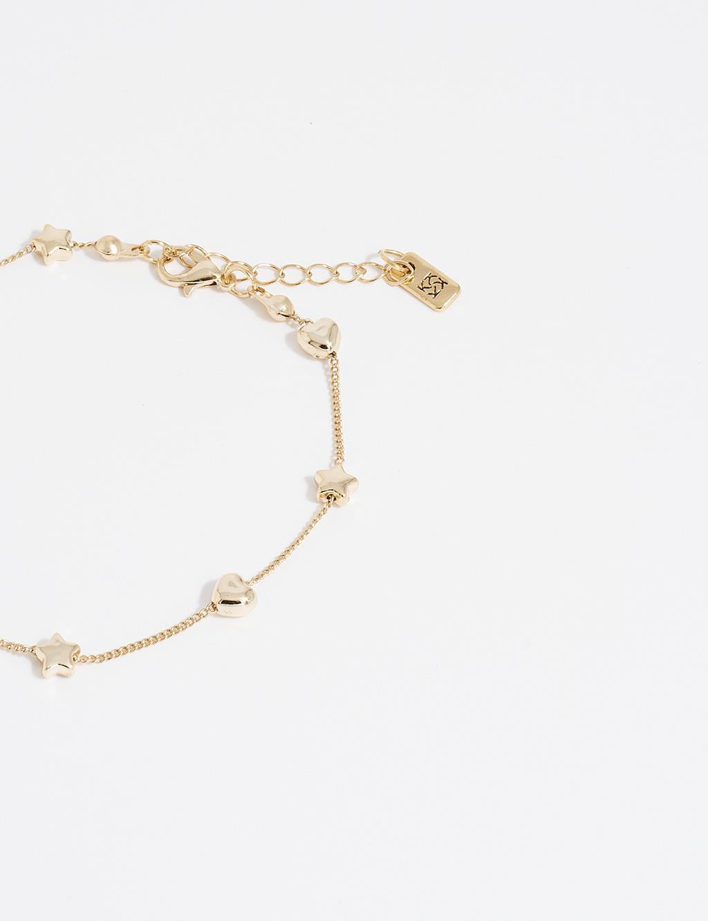 Minimal Figürlü Halhal Gold