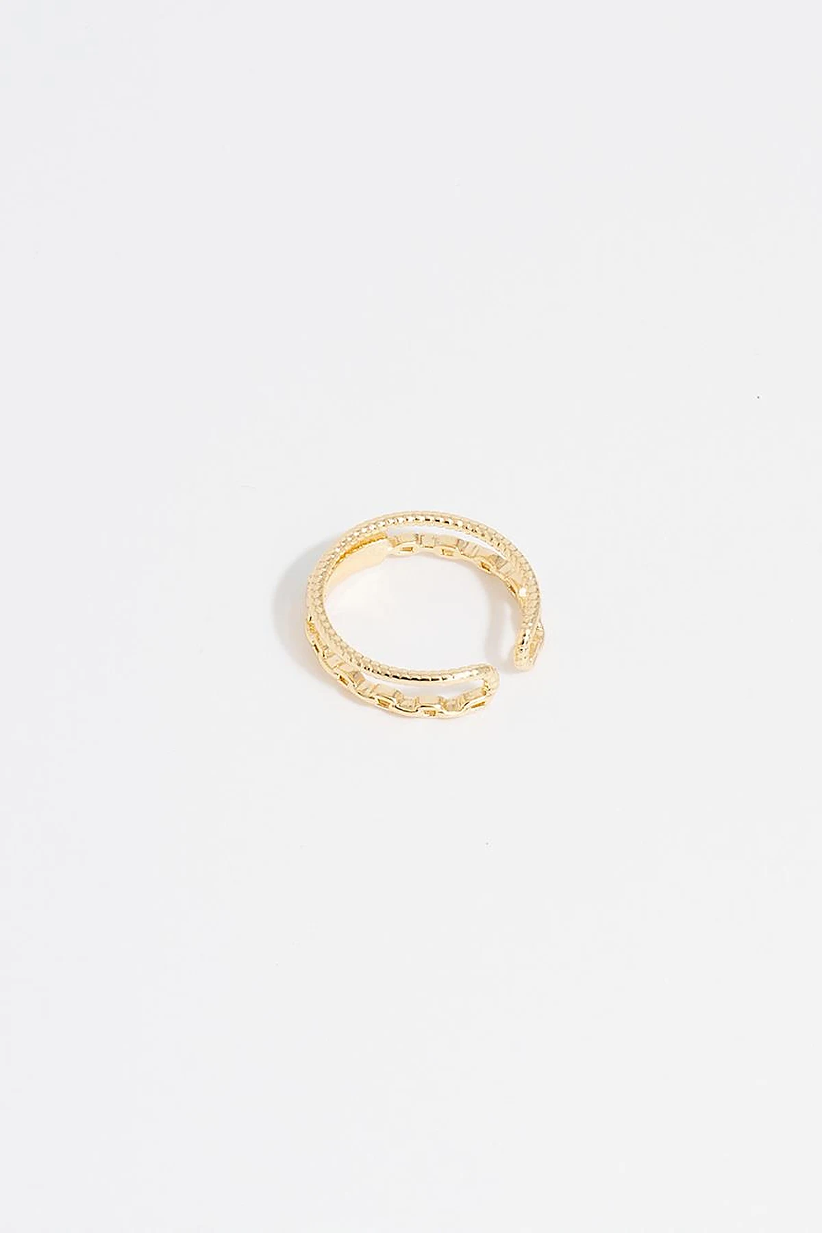Natural Stone Detailed Ring Gold