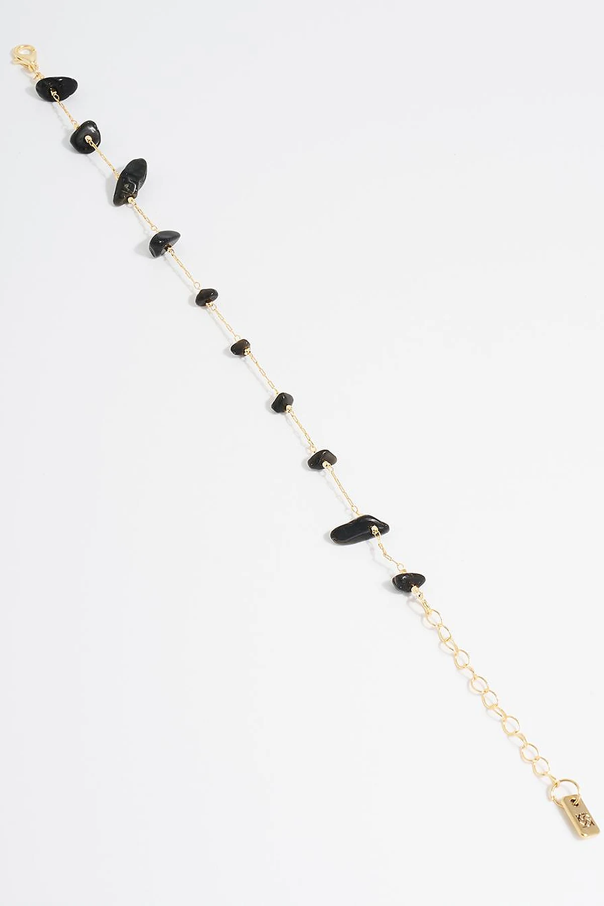Gold Anklet with Natural Stone Arrangement