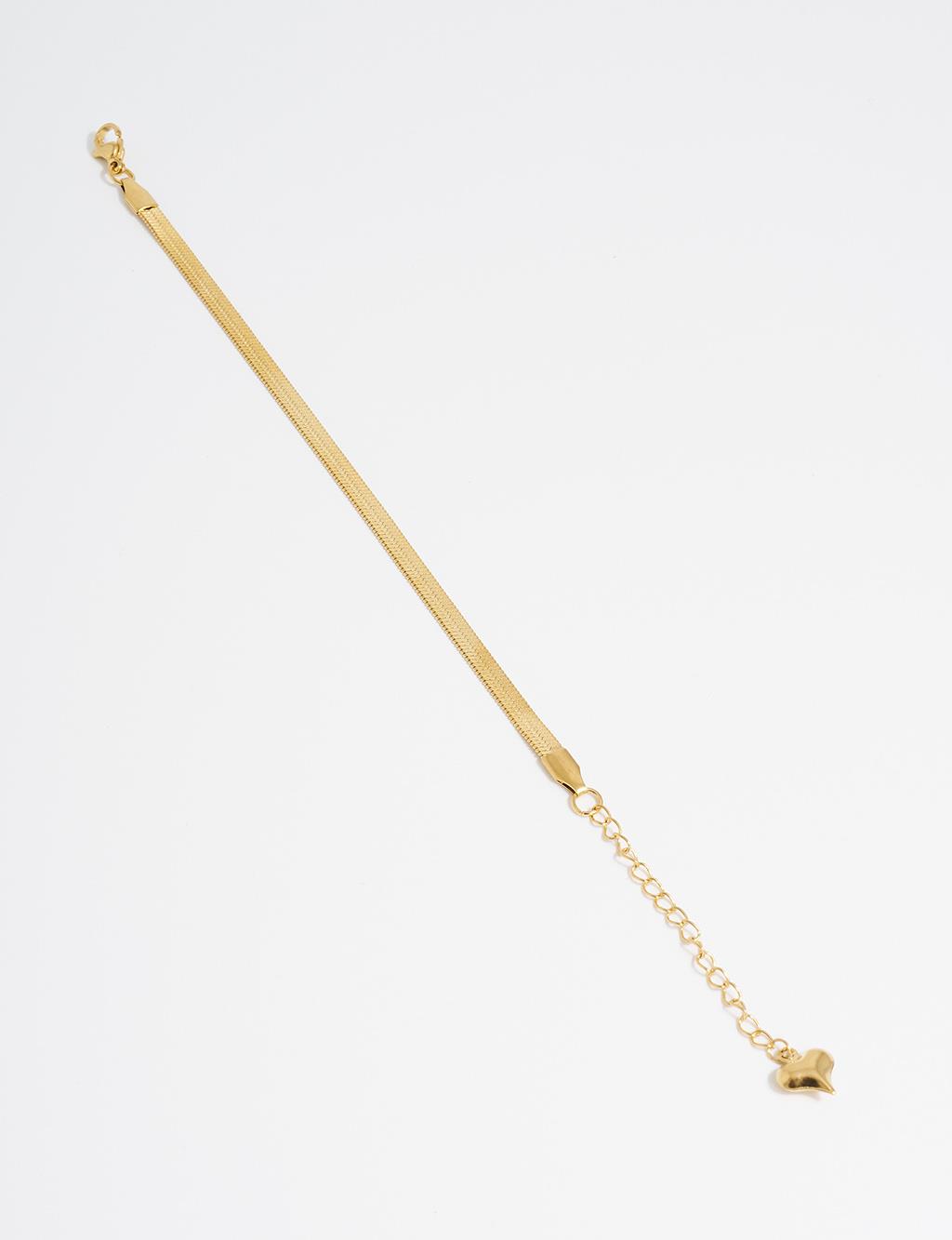 Yassı Form Bileklik Gold