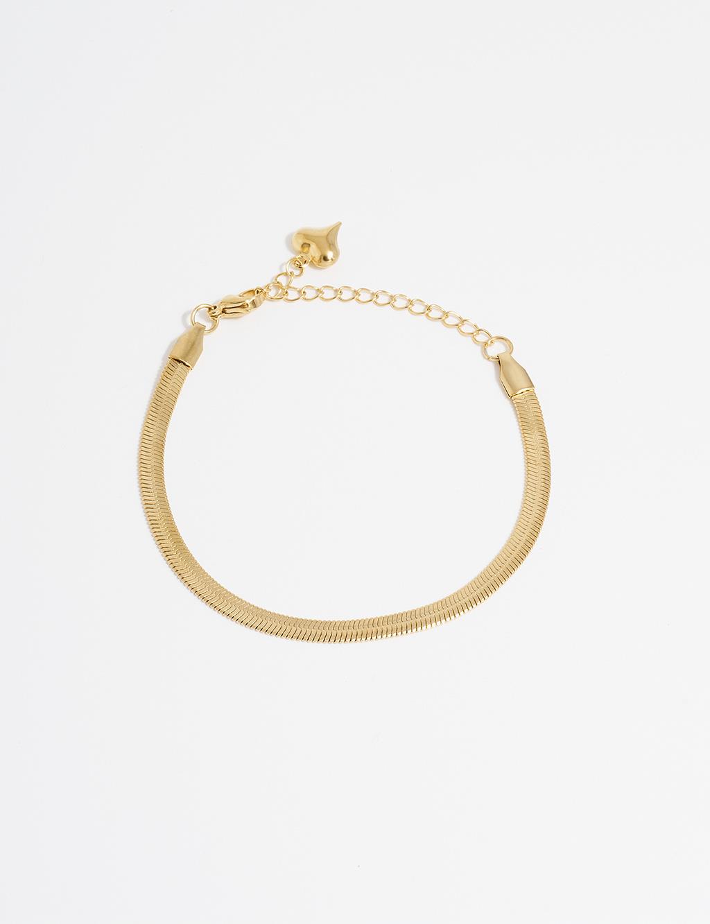 Yassı Form Bileklik Gold
