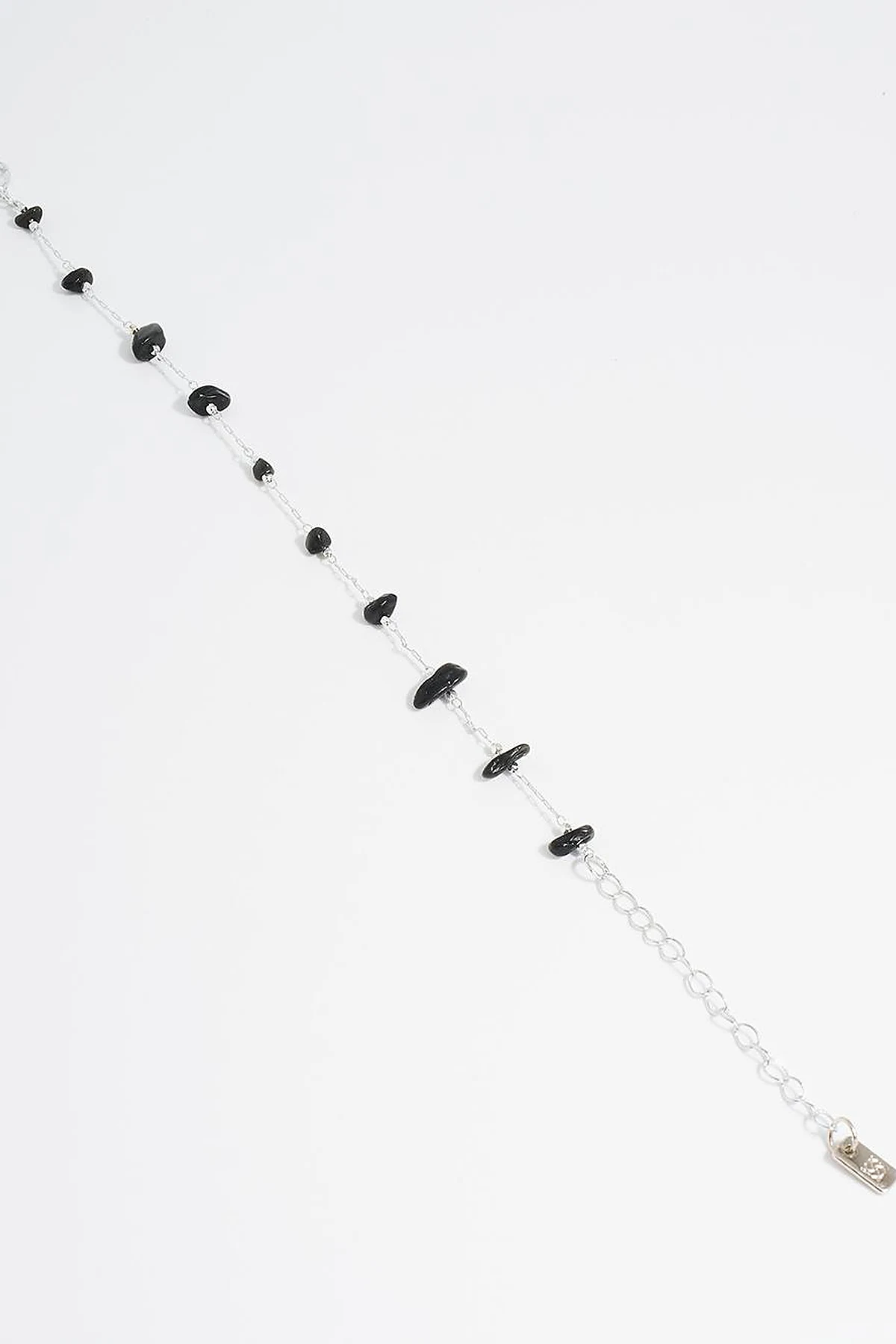 Silver Anklet with Natural Stone Arrangement