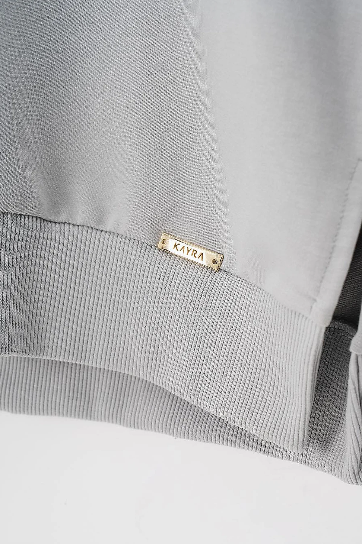 Crew Neck Drop-Shoulder Sweatshirt - Gray