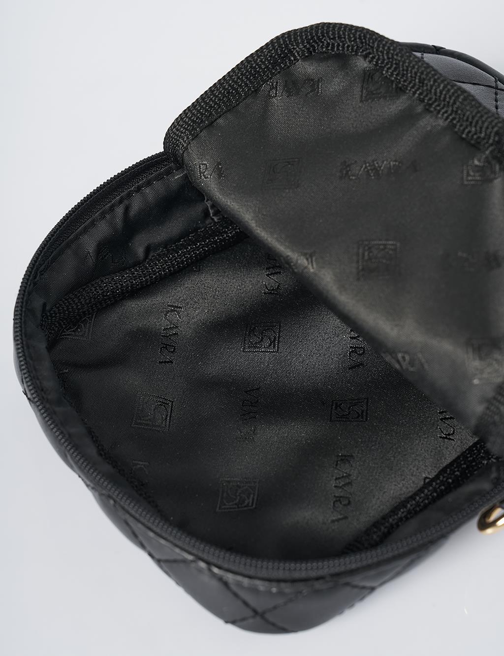 Quilted Wallet Bag Black