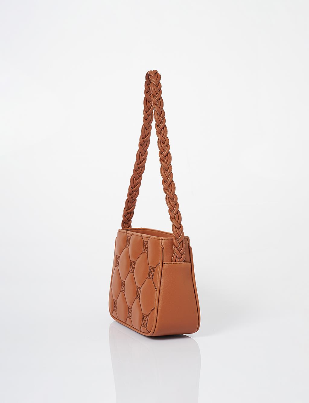 K Logo Shoulder Bag Camel