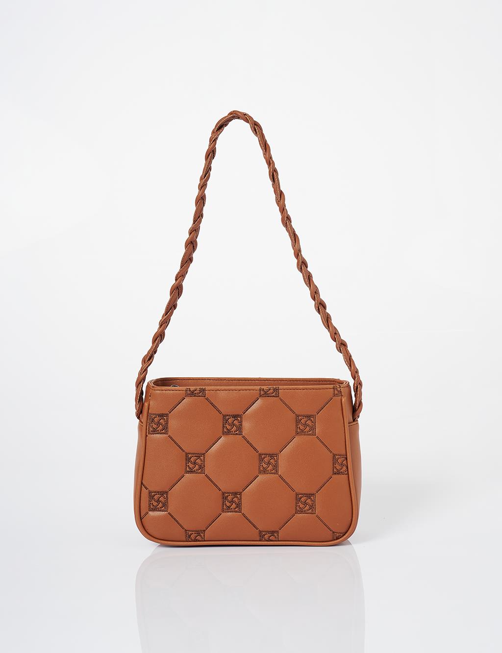 K Logo Shoulder Bag Camel