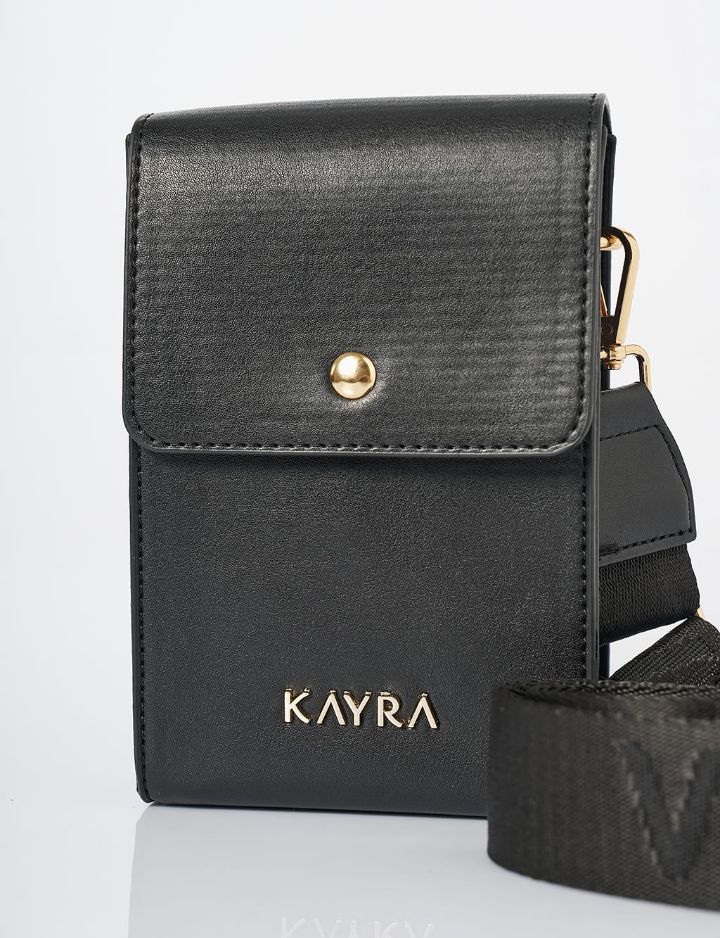 Wallet Bag with a Keychain Black