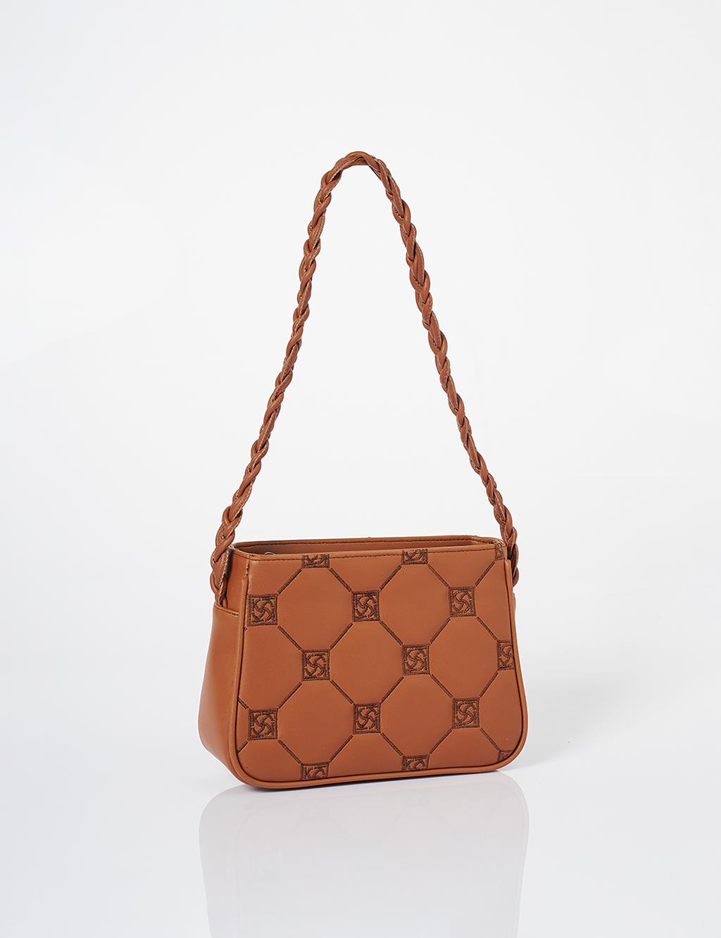 K Logo Shoulder Bag Camel