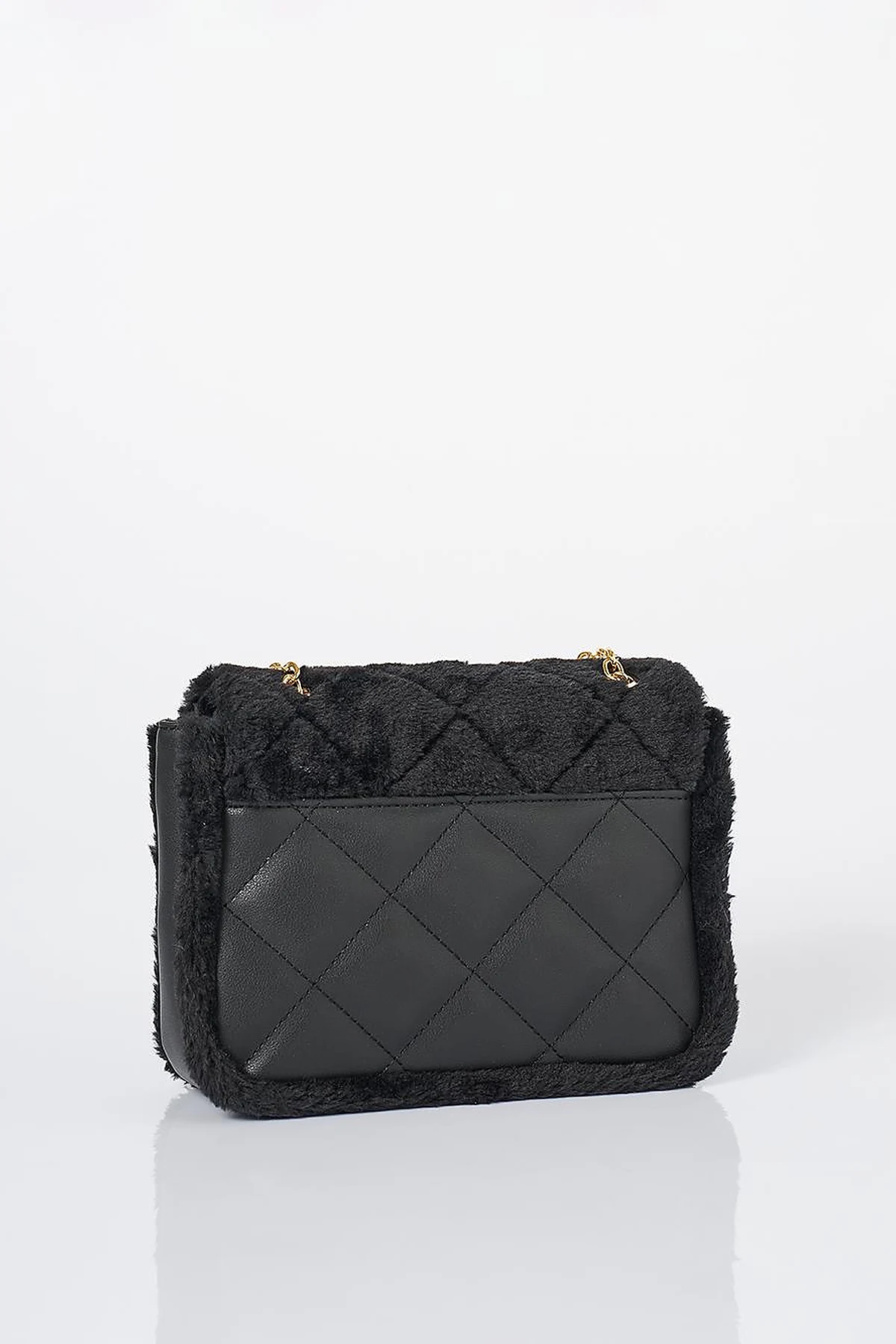 Covered Plush Bag Black