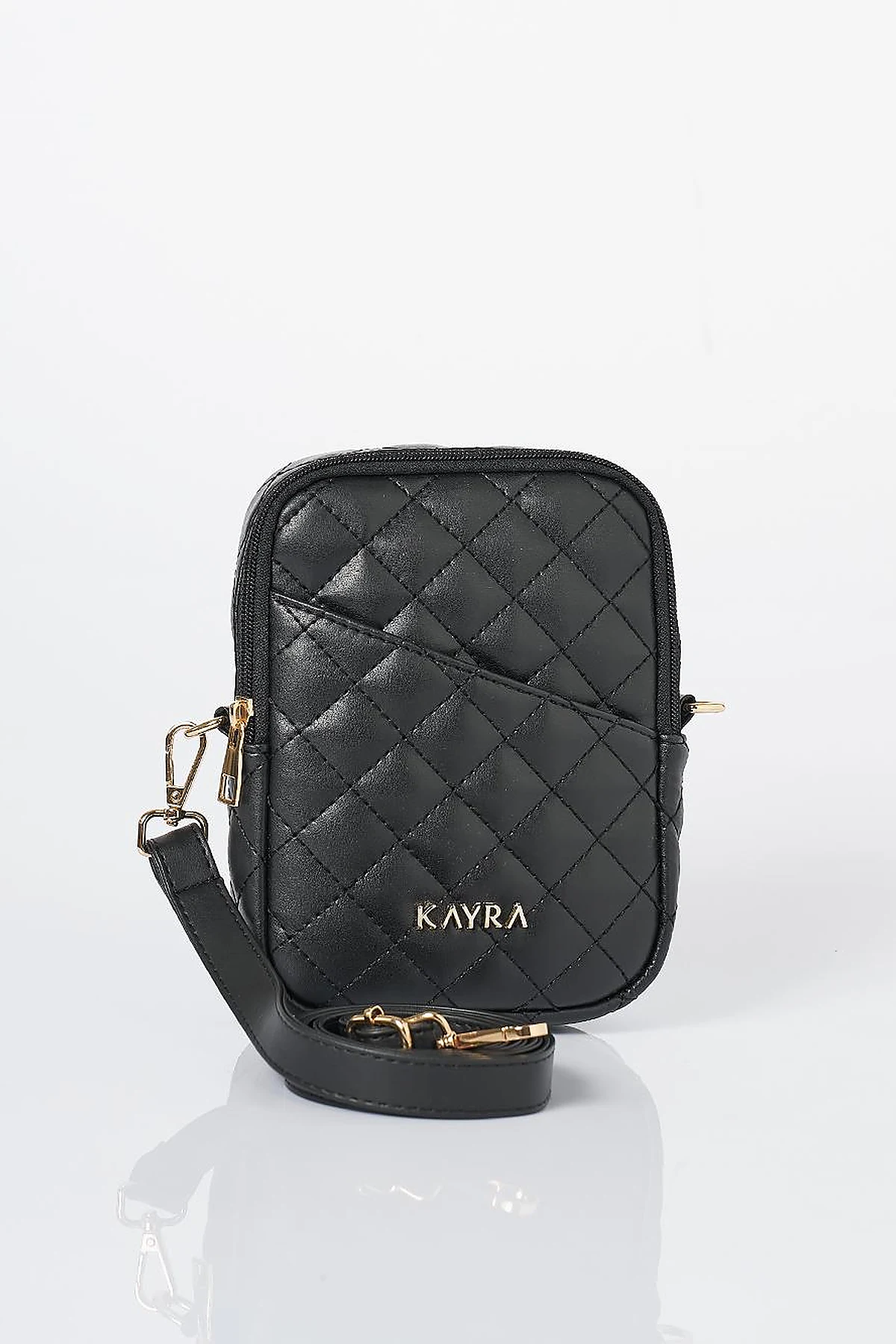 Quilted Wallet Bag Black
