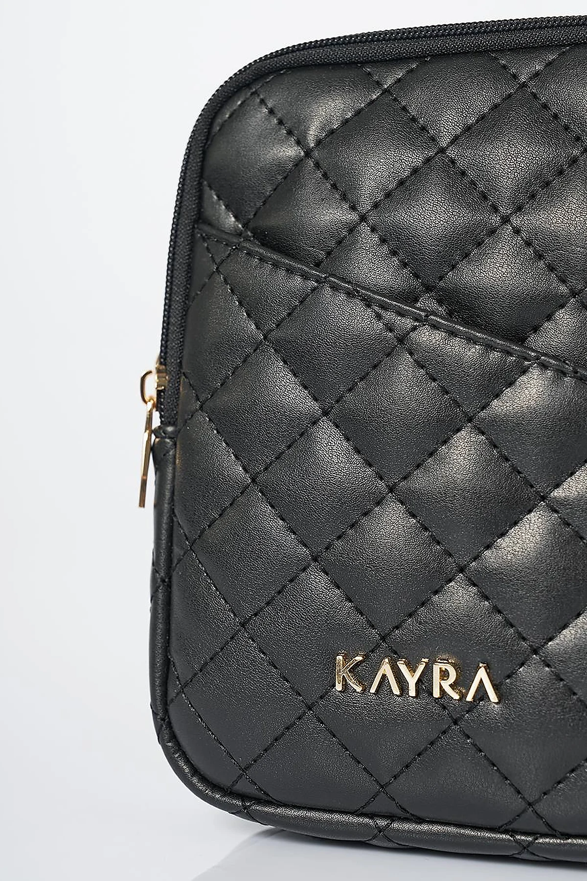 Quilted Wallet Bag Black