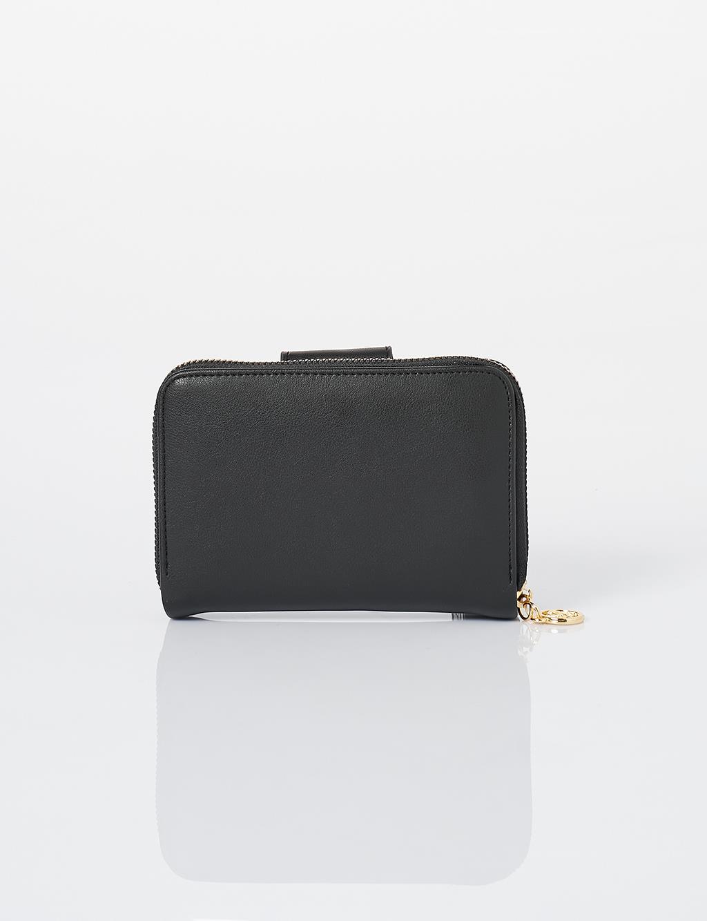 Double Compartment Wallet Black