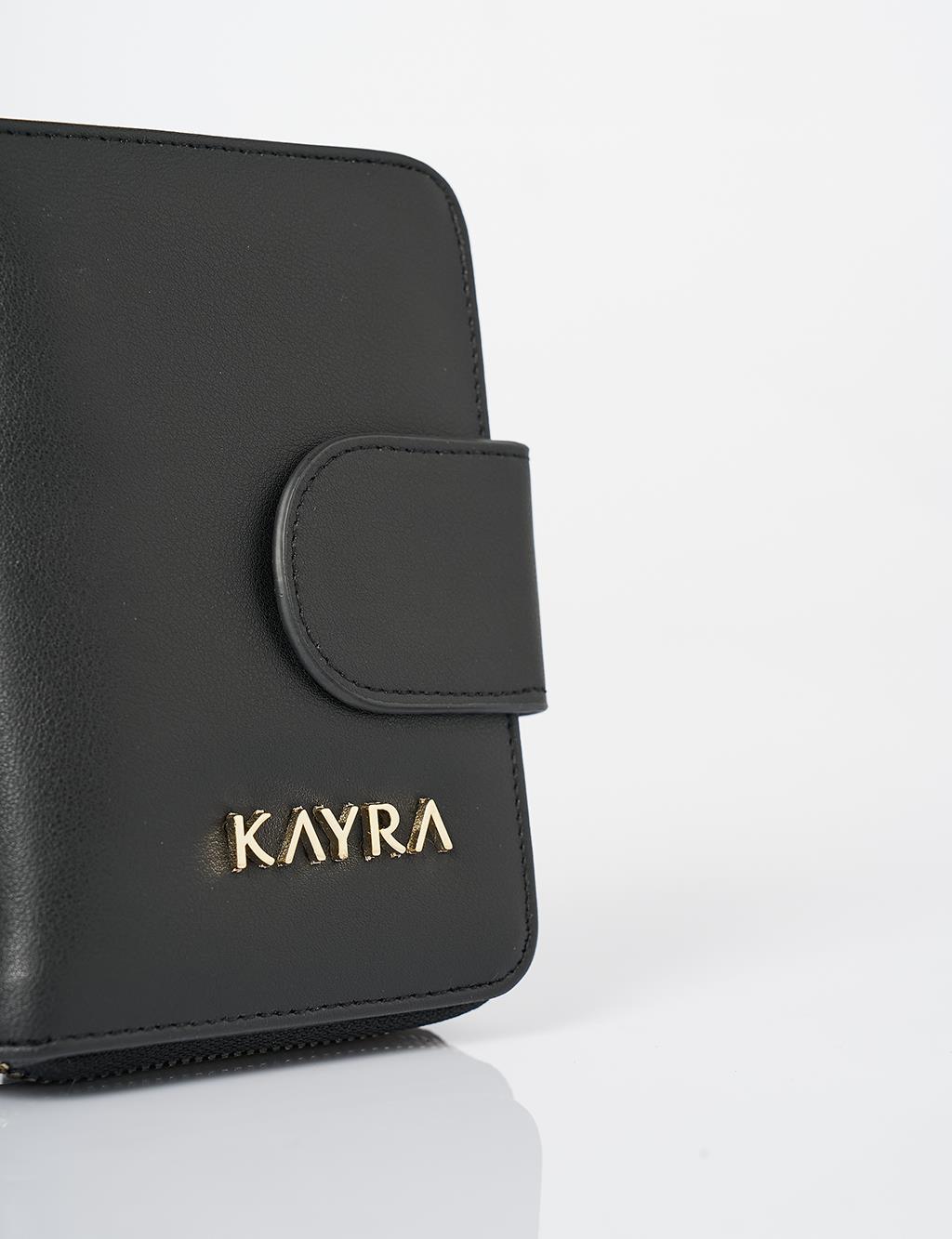 Double Compartment Wallet Black