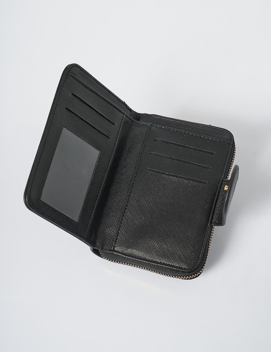 Double Compartment Wallet Black