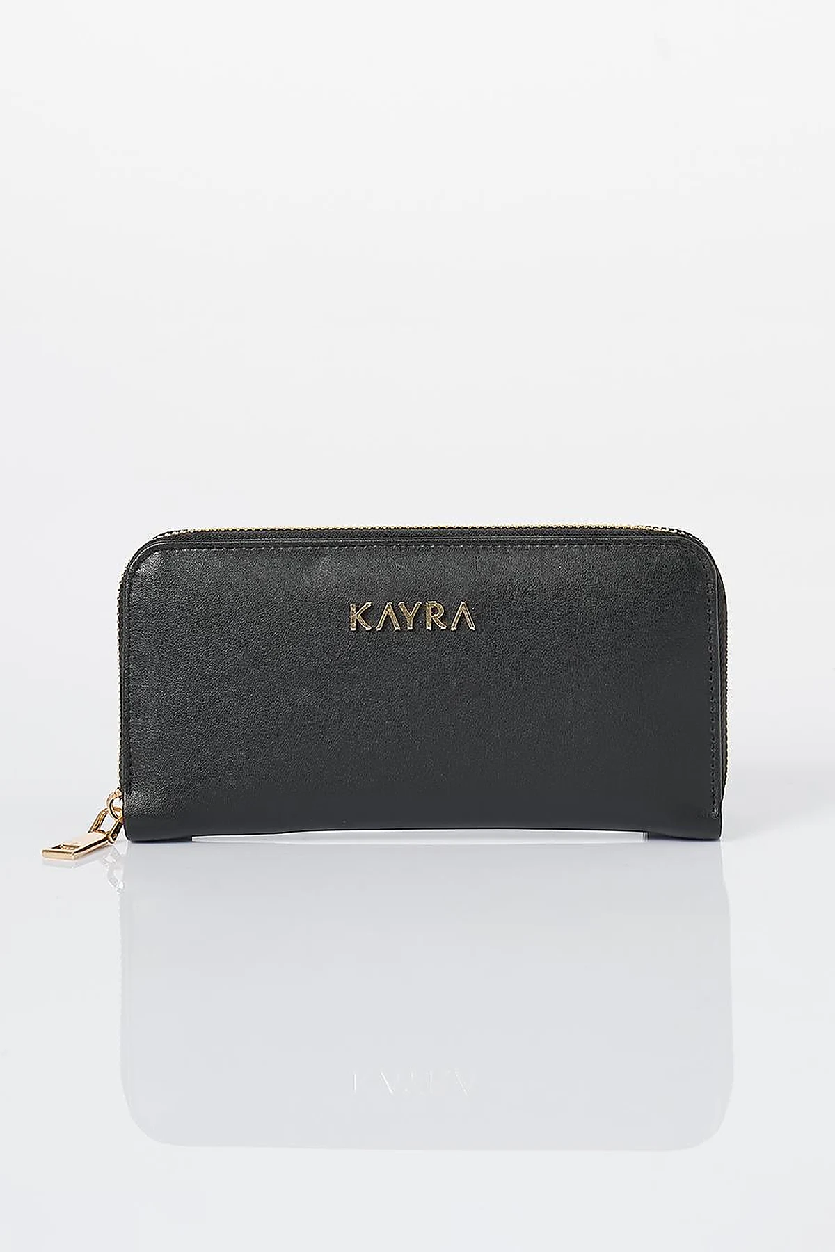 Artificial Leather Rectangular Form Wallet Black