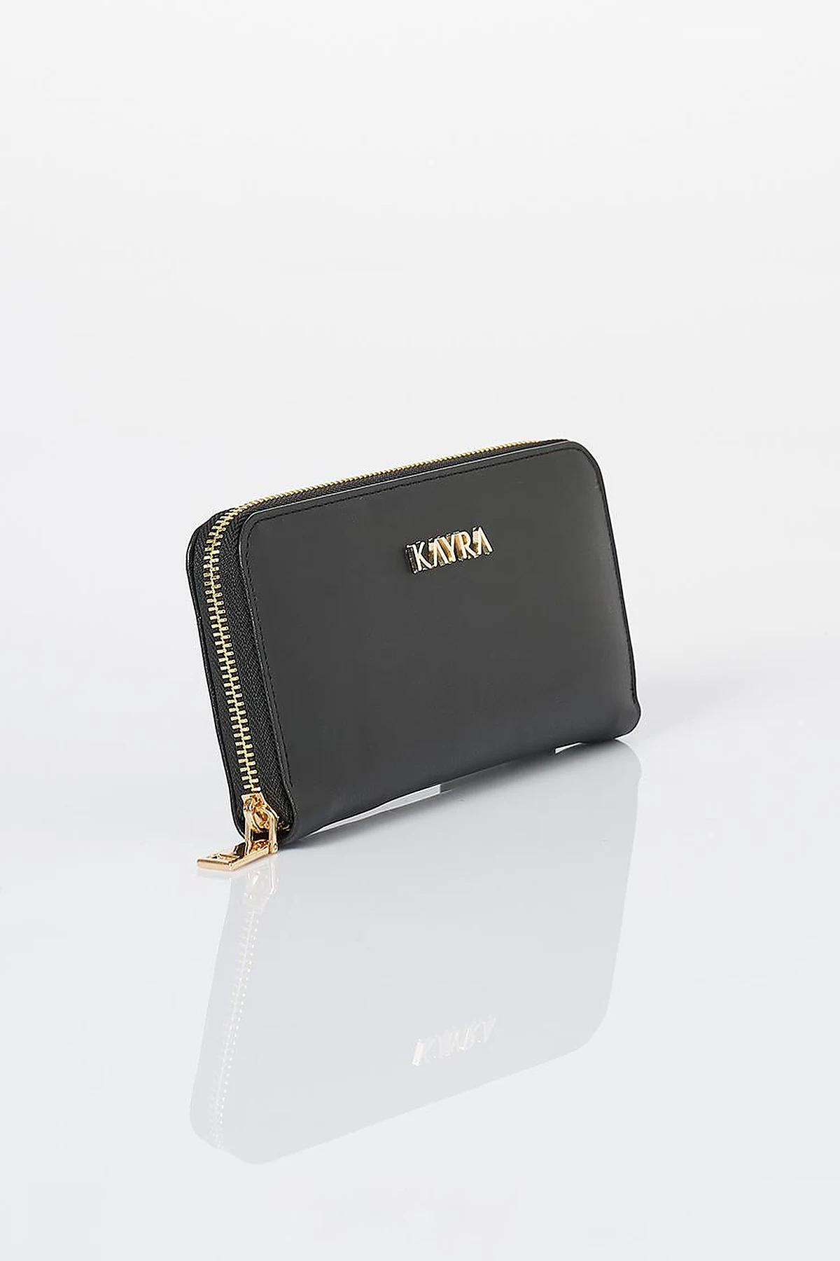 Artificial Leather Rectangular Form Wallet Black