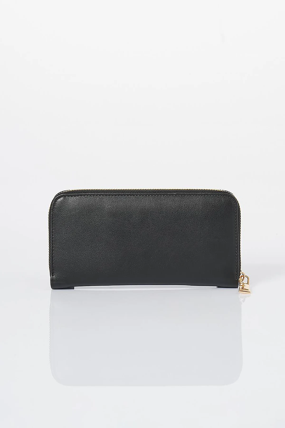 Artificial Leather Rectangular Form Wallet Black