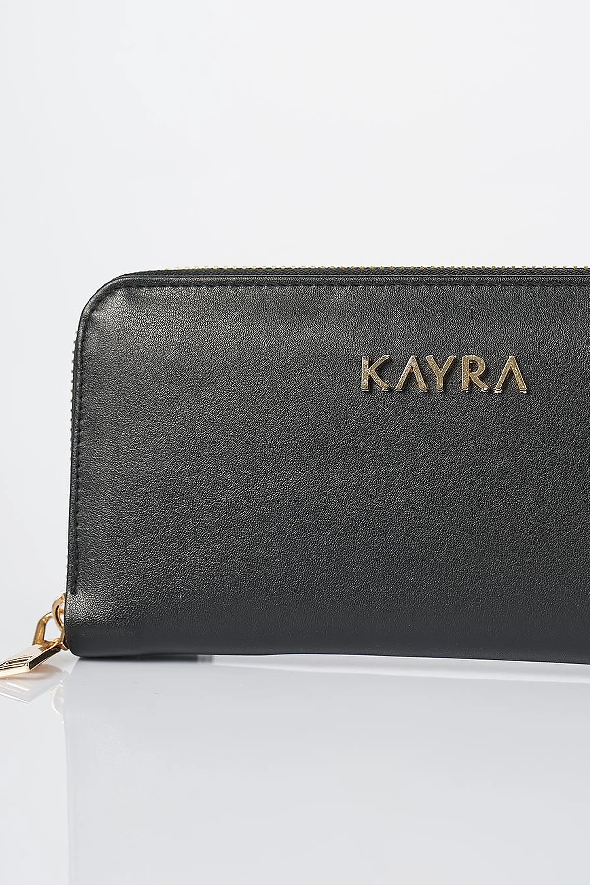 Artificial Leather Rectangular Form Wallet Black