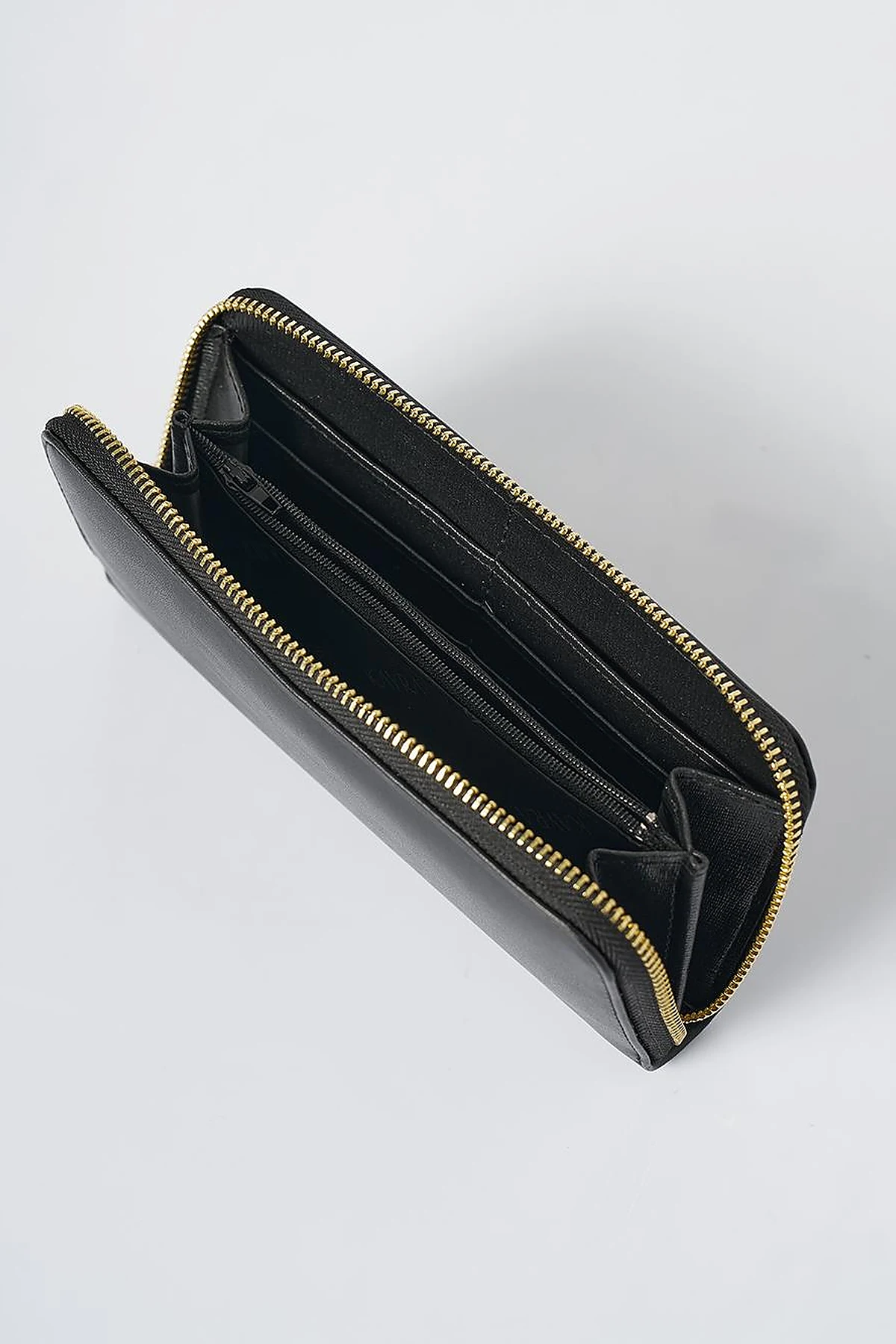 Artificial Leather Rectangular Form Wallet Black