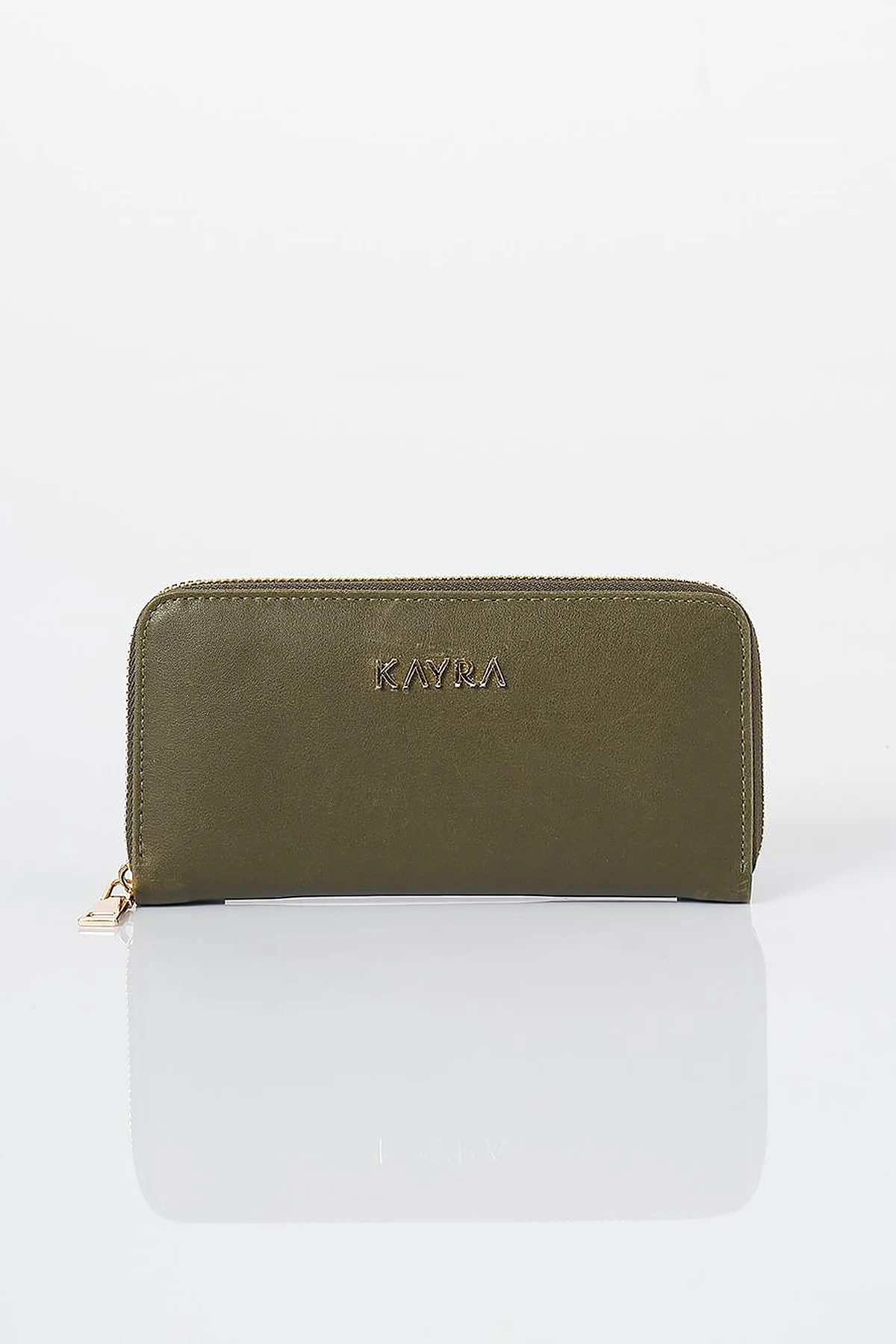 Artificial Leather Rectangular Form Wallet Green