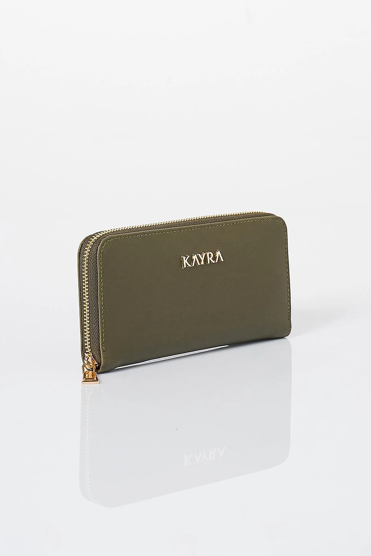 Artificial Leather Rectangular Form Wallet Green