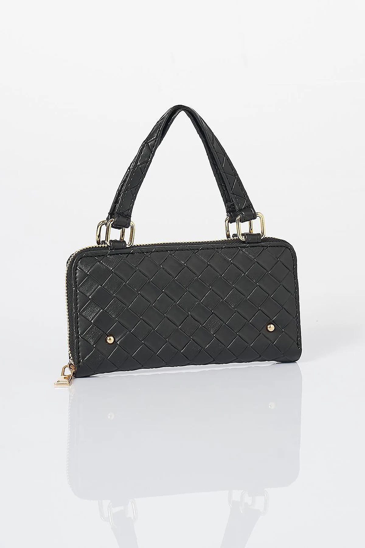 Handle Bag Wallet Black