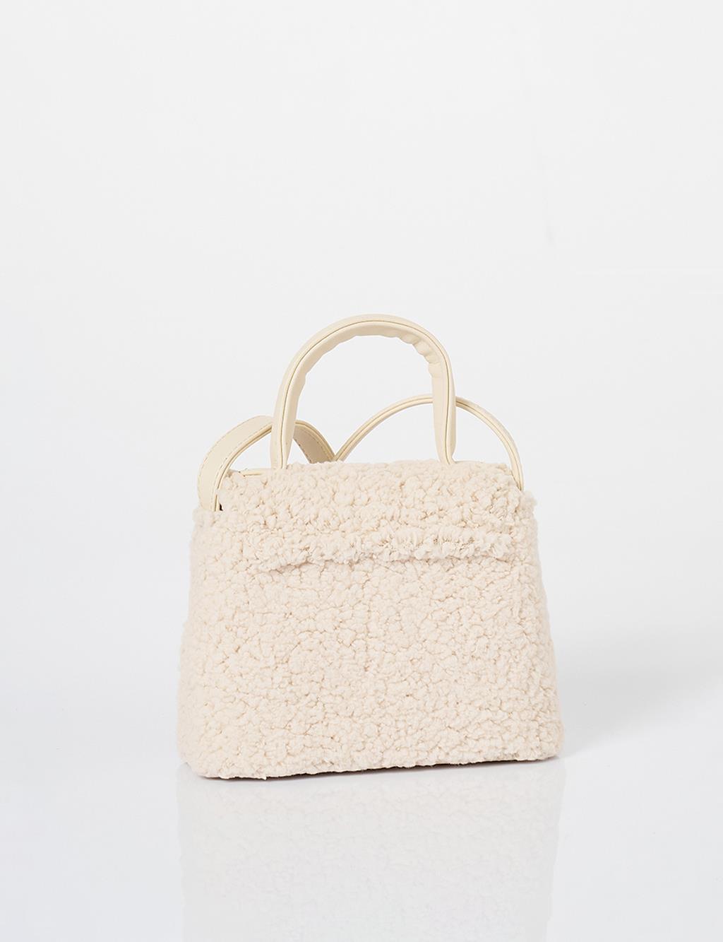 Plush Box Bag Stone