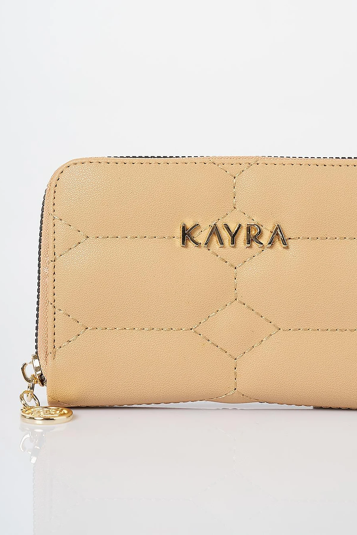 Quilted Wallet Milky Coffee