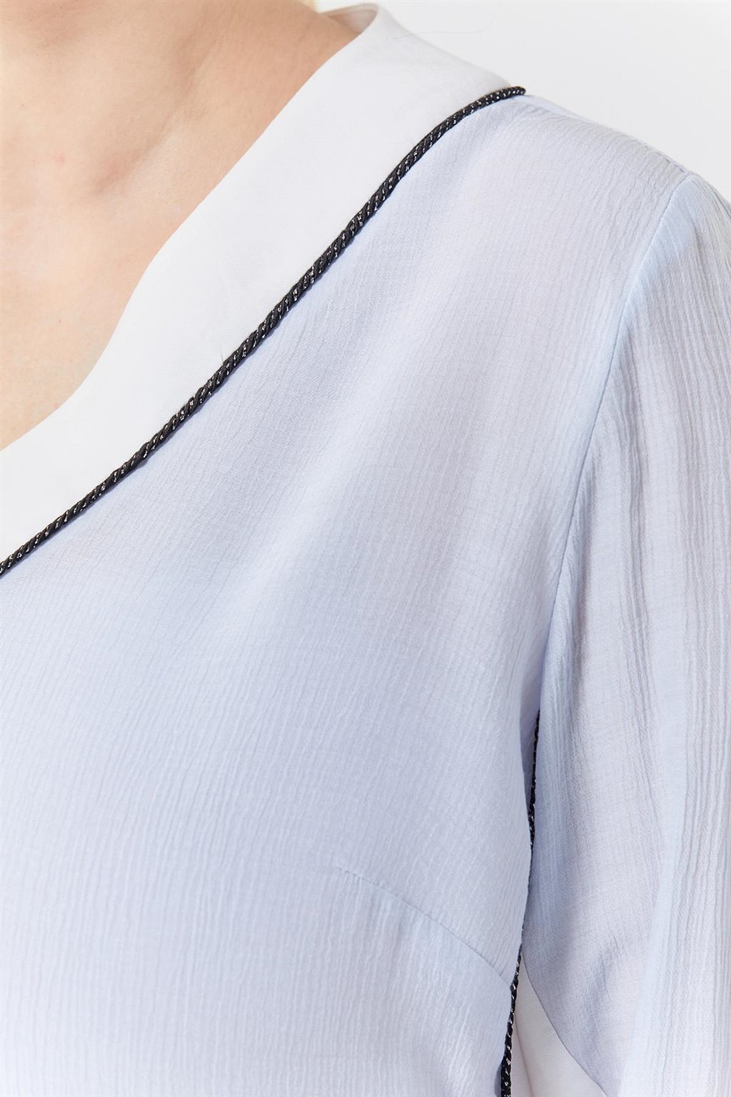 Piece Detailed Double Suit Light Blue