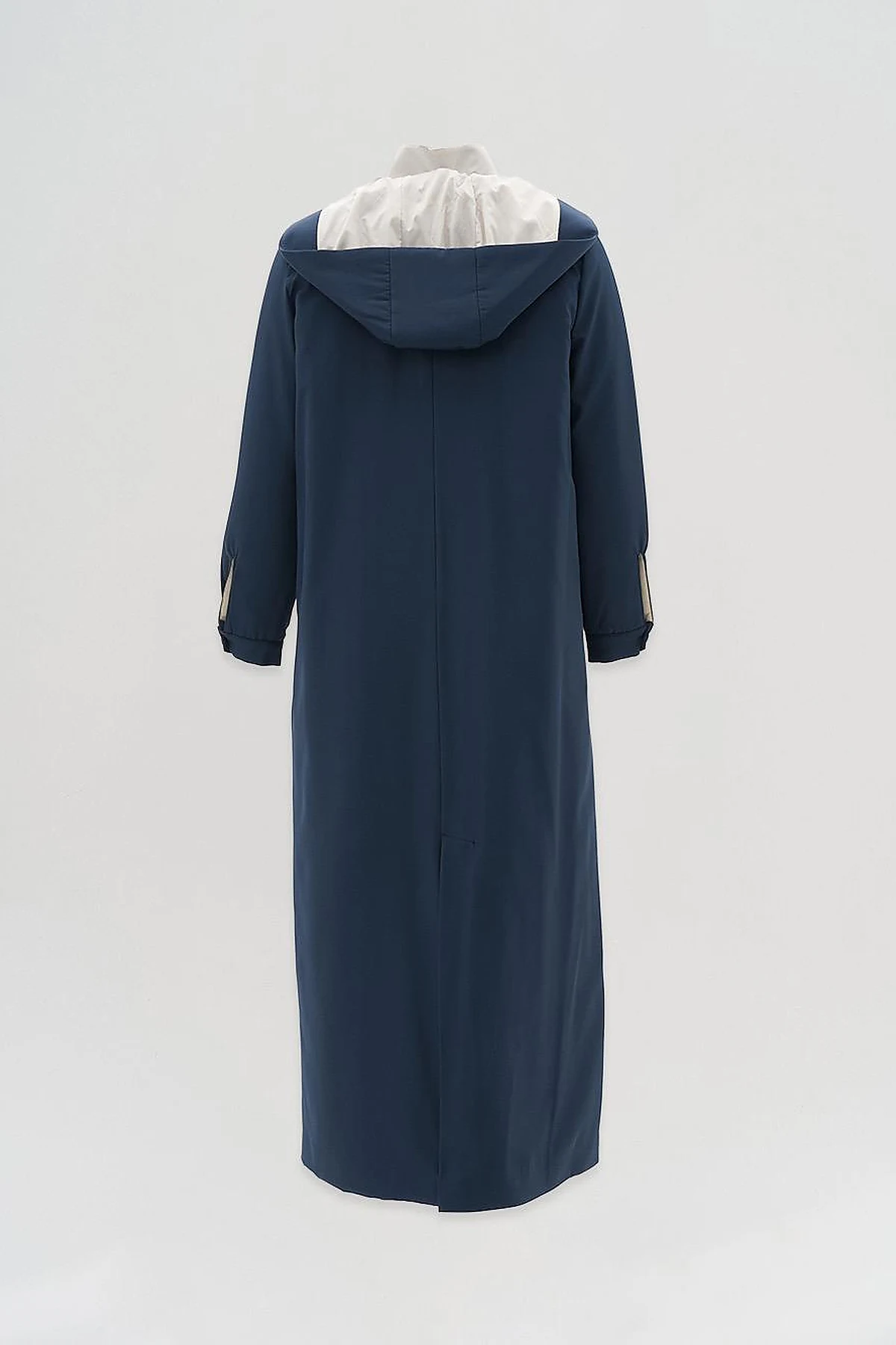 Hood Detailed Top Coat Dark Navy