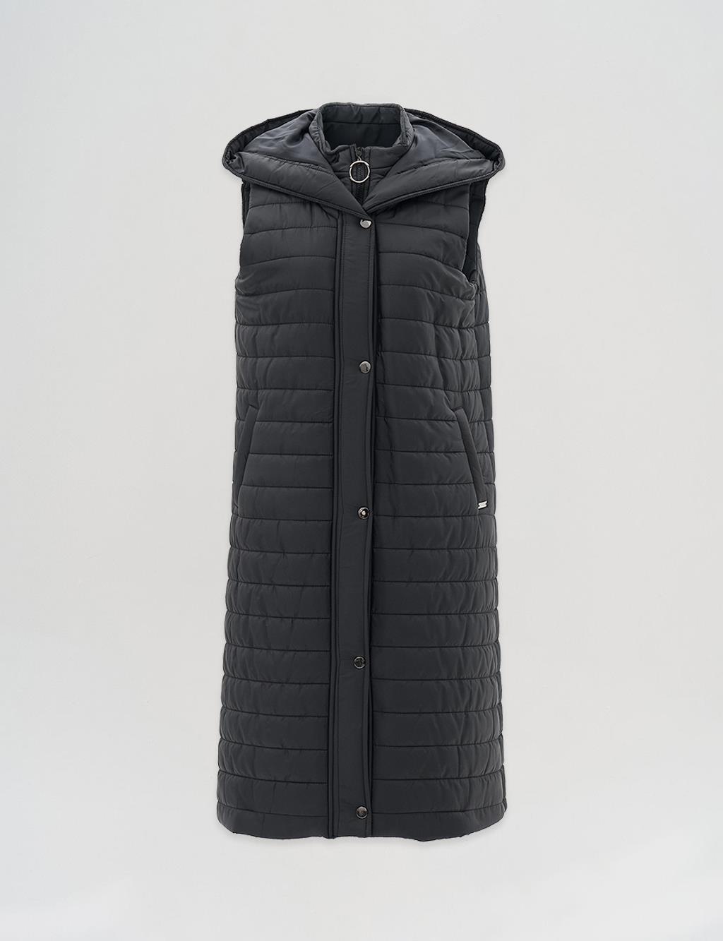 Hooded Vest Black