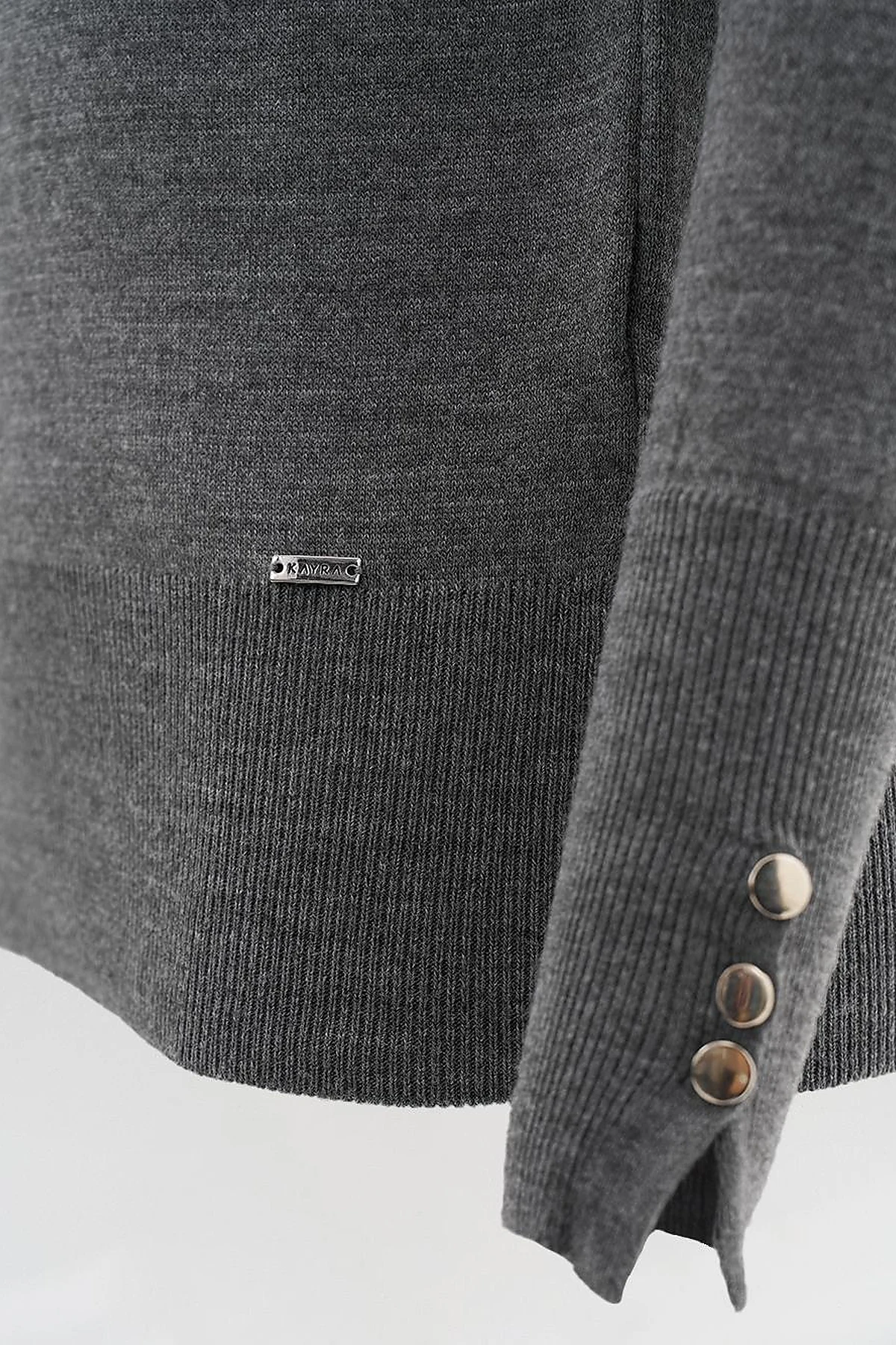 Basic Knit Sweater in Anthracite