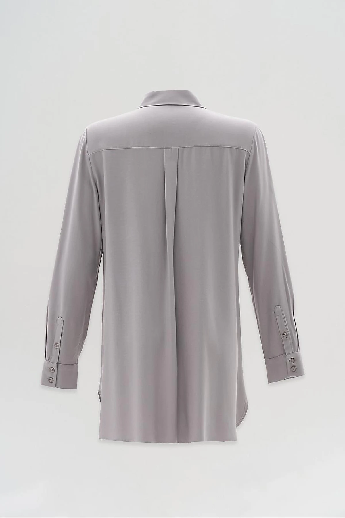 100% Viscose Basic Tunic Light Grey